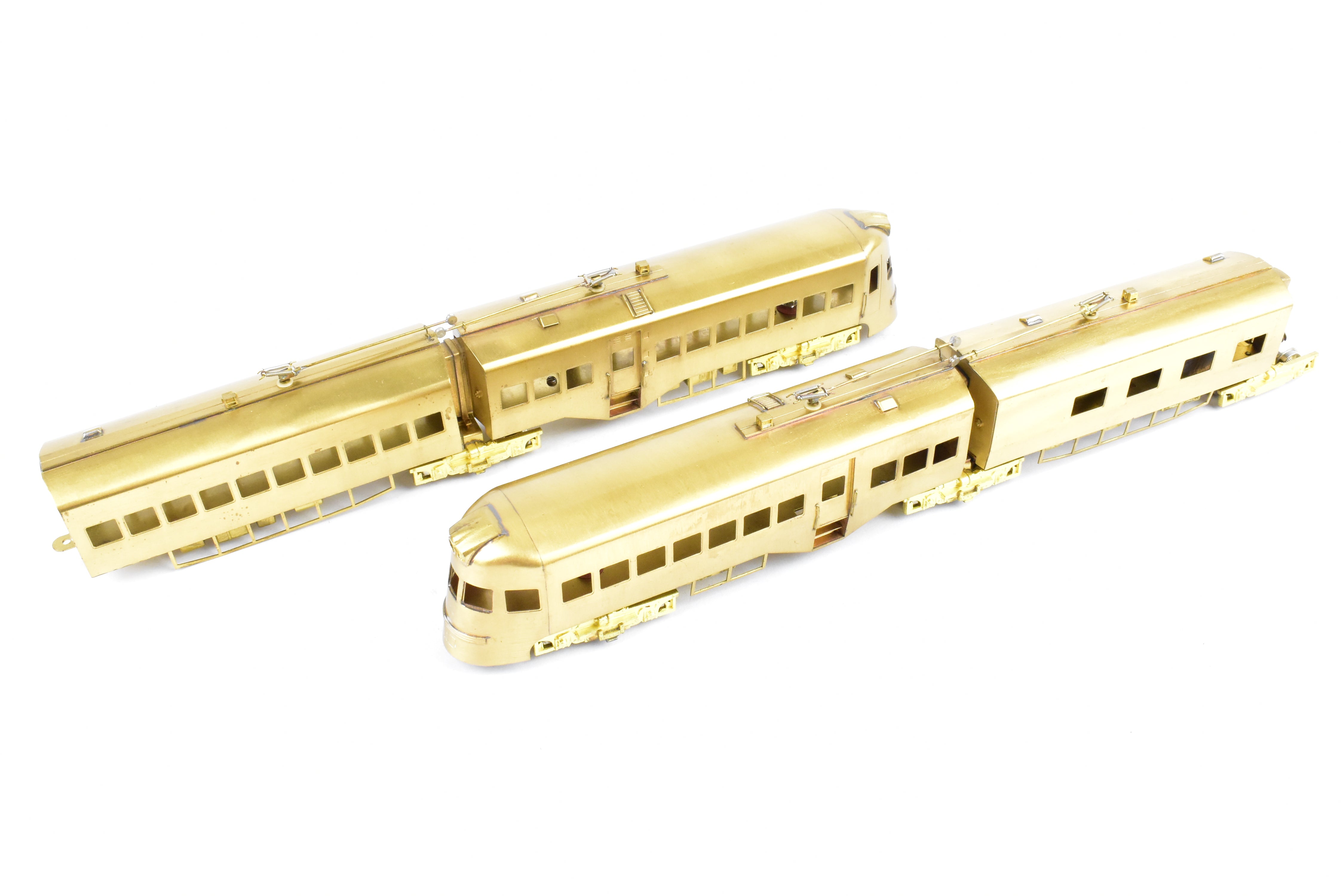HO Scale Brass Nickel-Plated North Shore Line Electroliner 4-Car Set