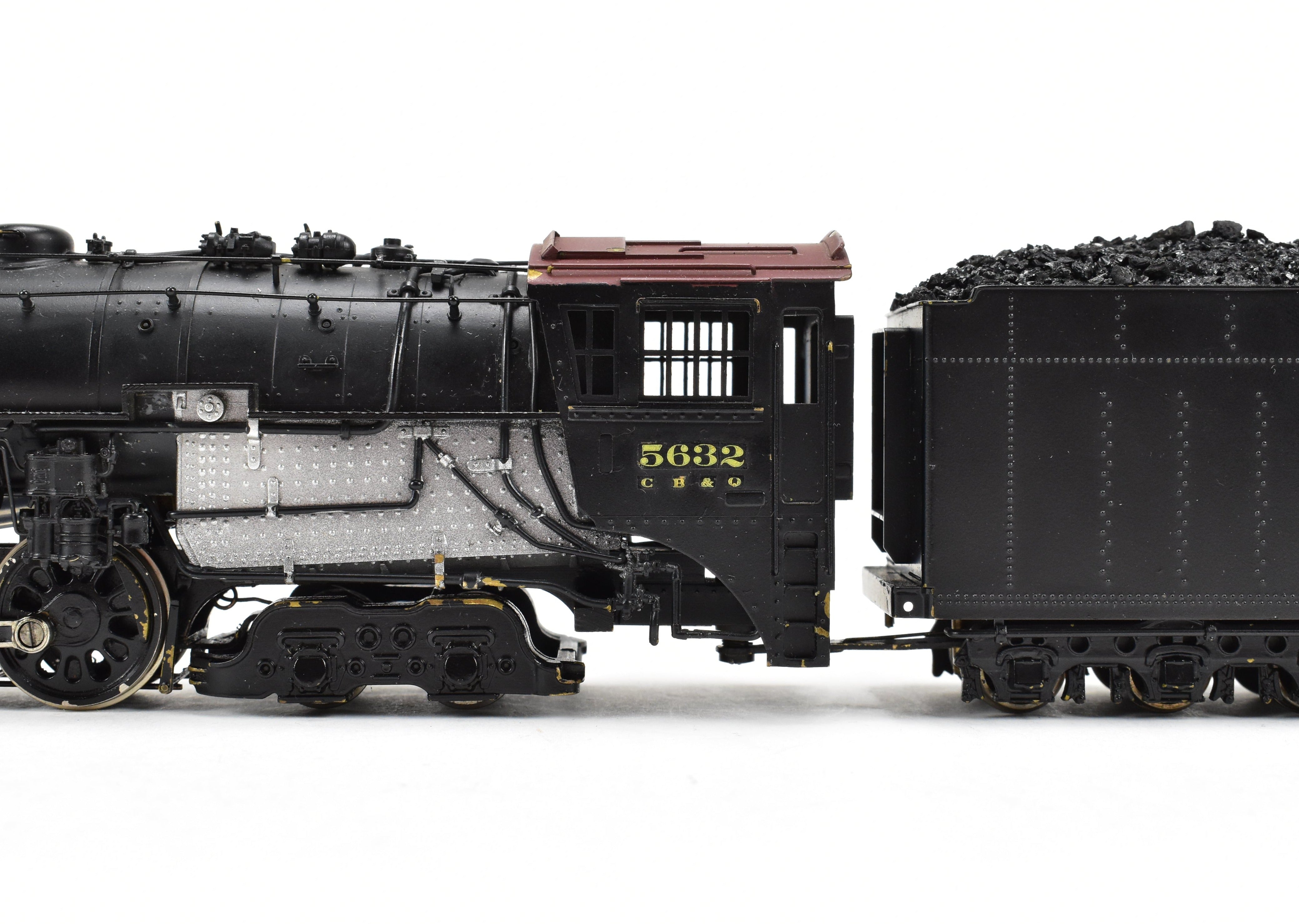 High - Quality HO Scale Brass Pacific Fast Mail Model Train - Toby CB&Q Burlington Route 4 - 8 - 4 Class O - 5, 1961 Run, Crown CP Numbered 5632