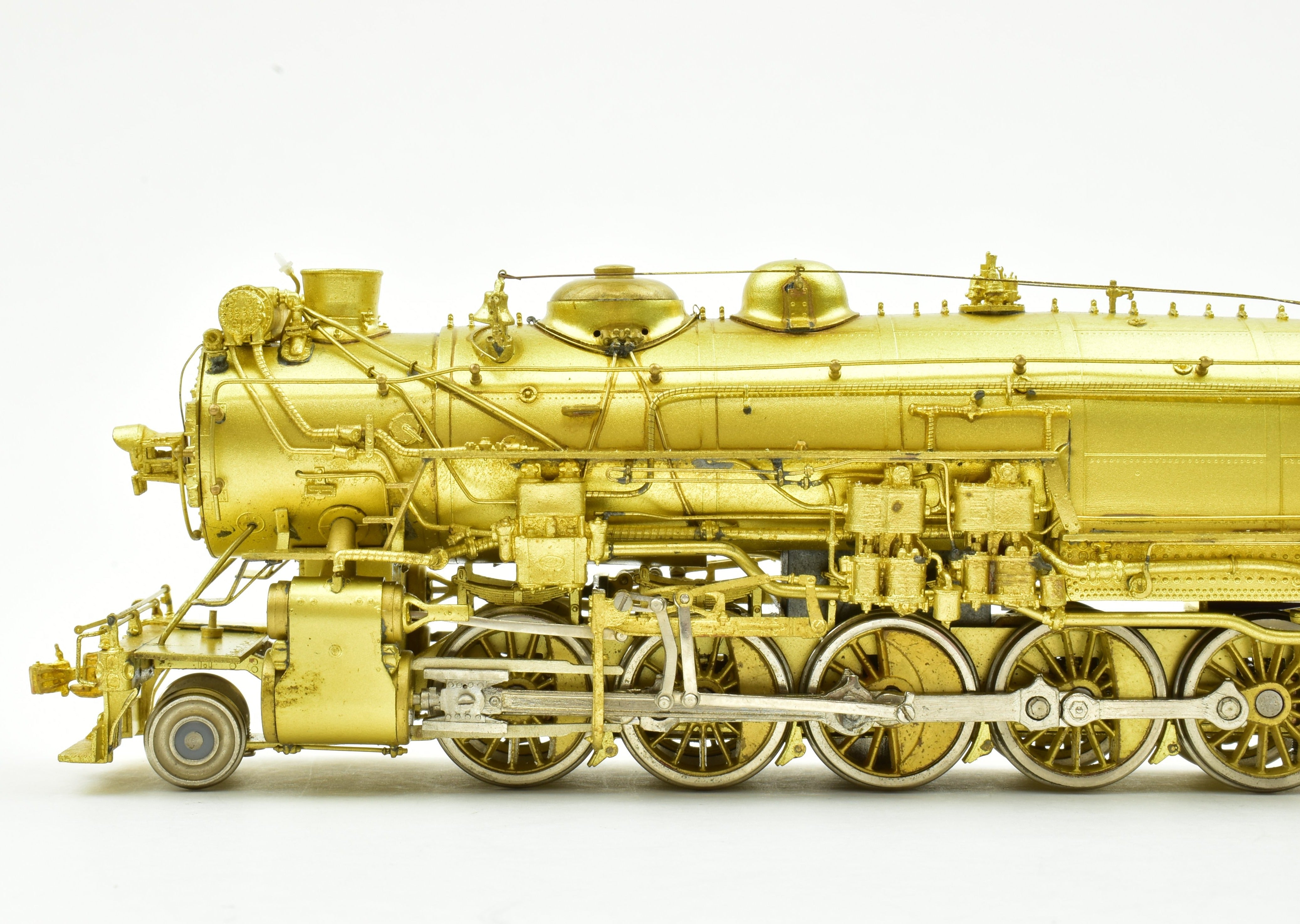 HO Scale Brass Model of Texas & Pacific Class G - 1b 2 - 10 - 2 Santa Fe Locomotive by Pecos River Brass