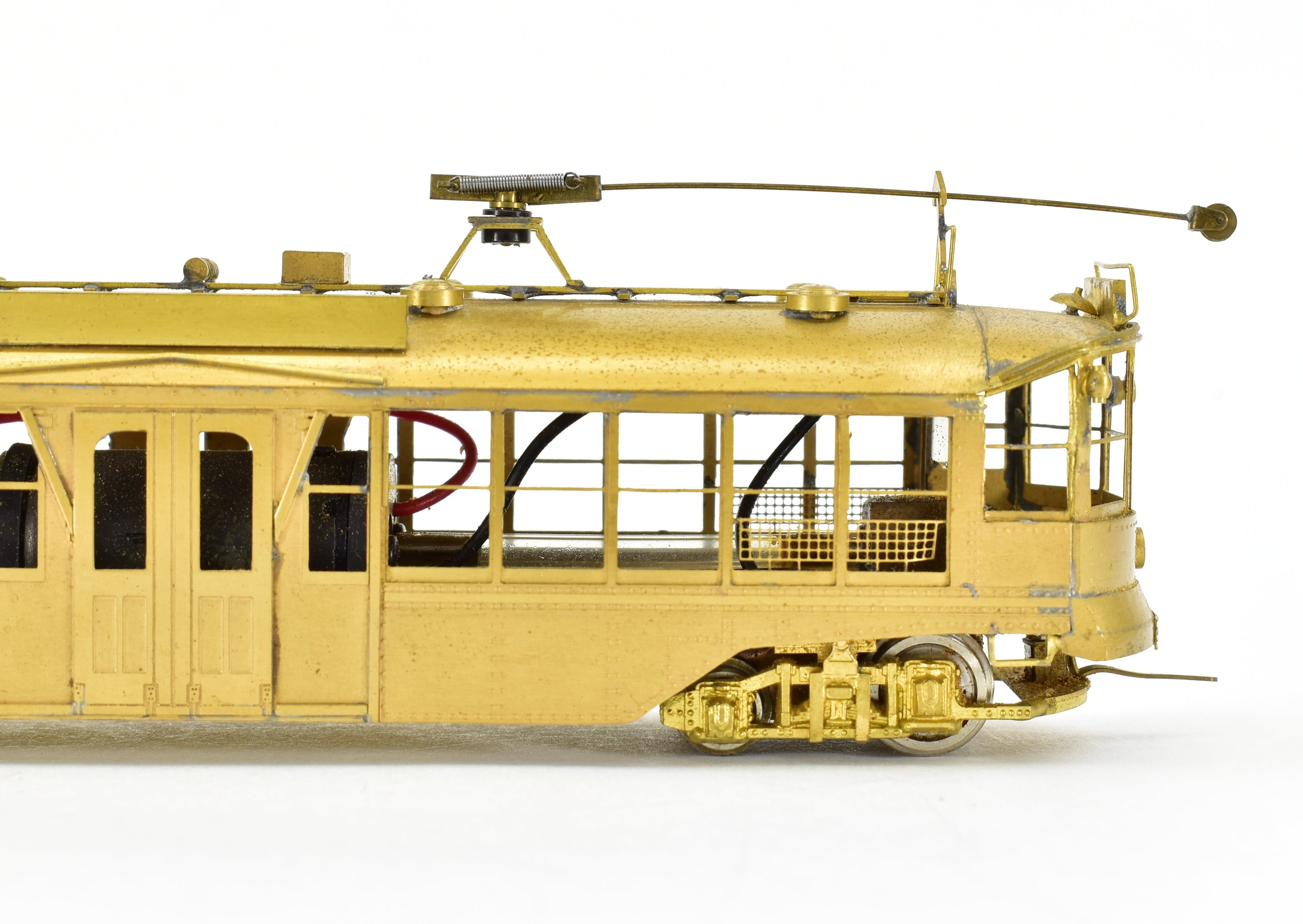 High - Quality HO Scale Custom Brass Pacific Electric Dragon Trolley Car Model without Original Packaging by Brass NJ Custom