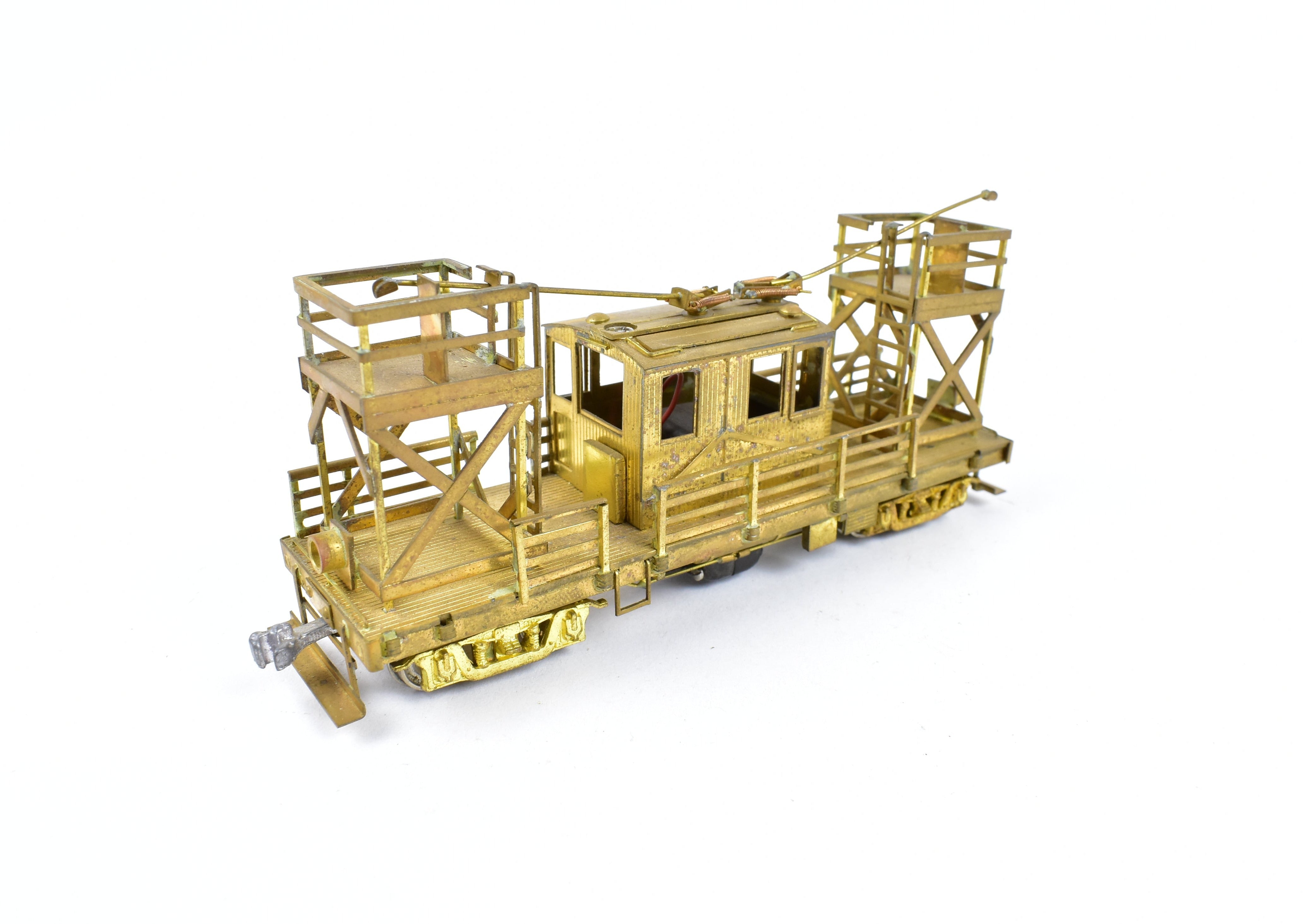 HO Scale Brass Suydam Pacific Electric Interurban Wood Wire Greaser - Tower Car Model (No Box, As - Is Condition)