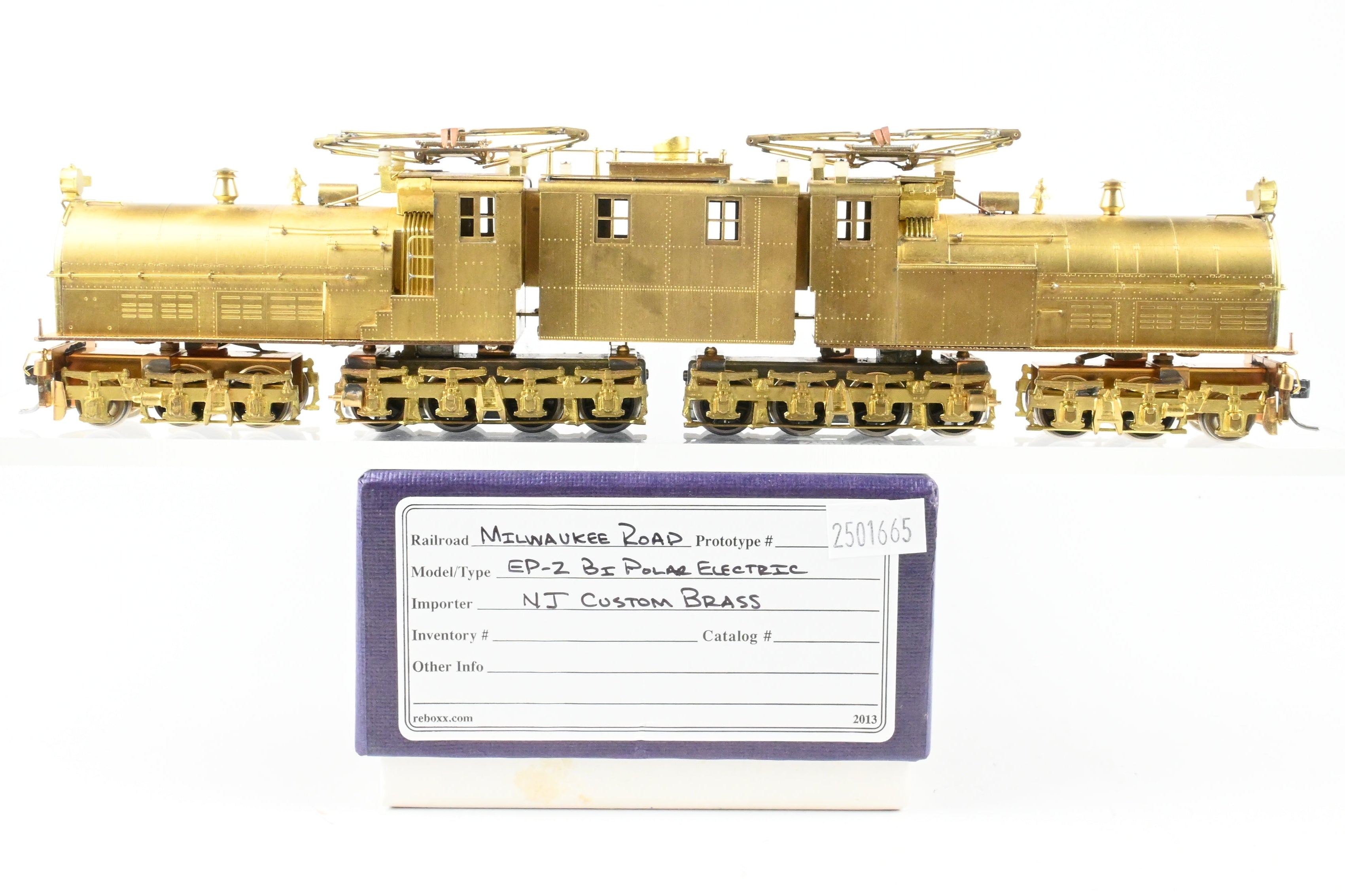 HO Scale Brass NJ Custom-Made Milwaukee Road EP-2 BI-Polar Gearless Electric Locomotive Model - REBOXX Edition