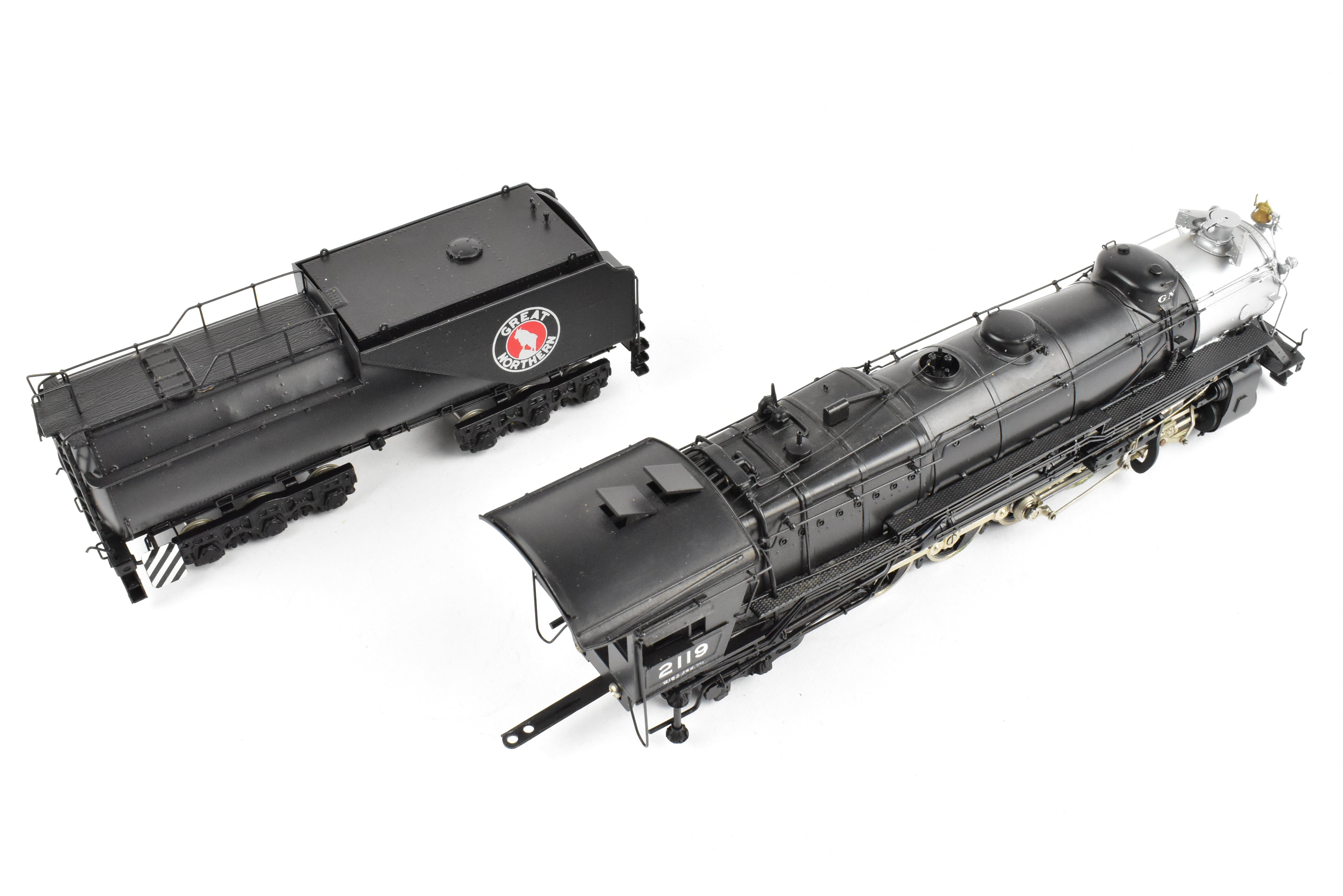 HO Scale Brass Model Train - PFM Tenshodo Great Northern 2-10-2 Class Q-1 Factory Painted Crown Model #2119