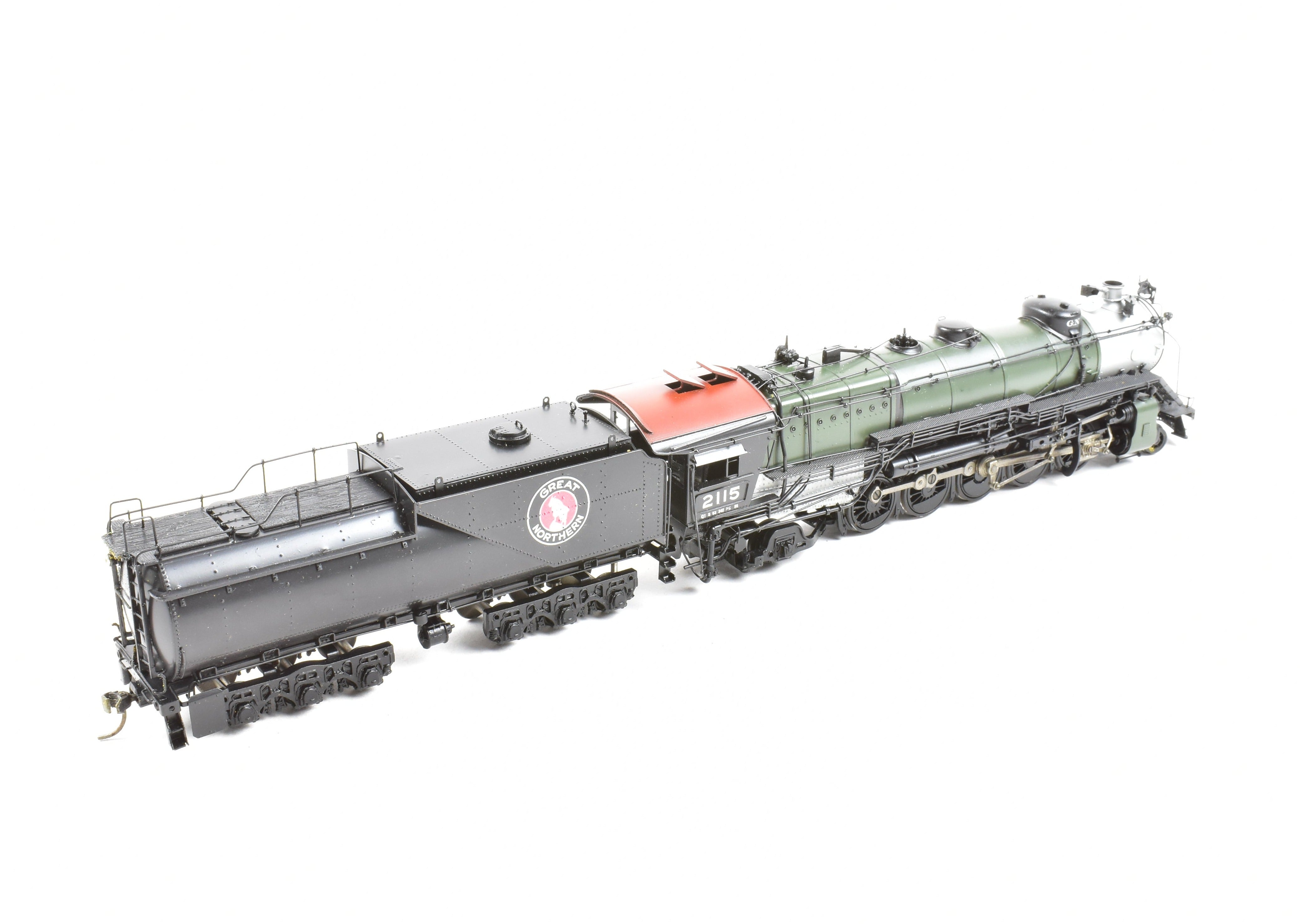 High - Quality HO Scale Brass PFM - Tenshodo Great Northern Class Q - 1 2 - 10 - 2 Model Train with Custom - Painted Glacier Park Design