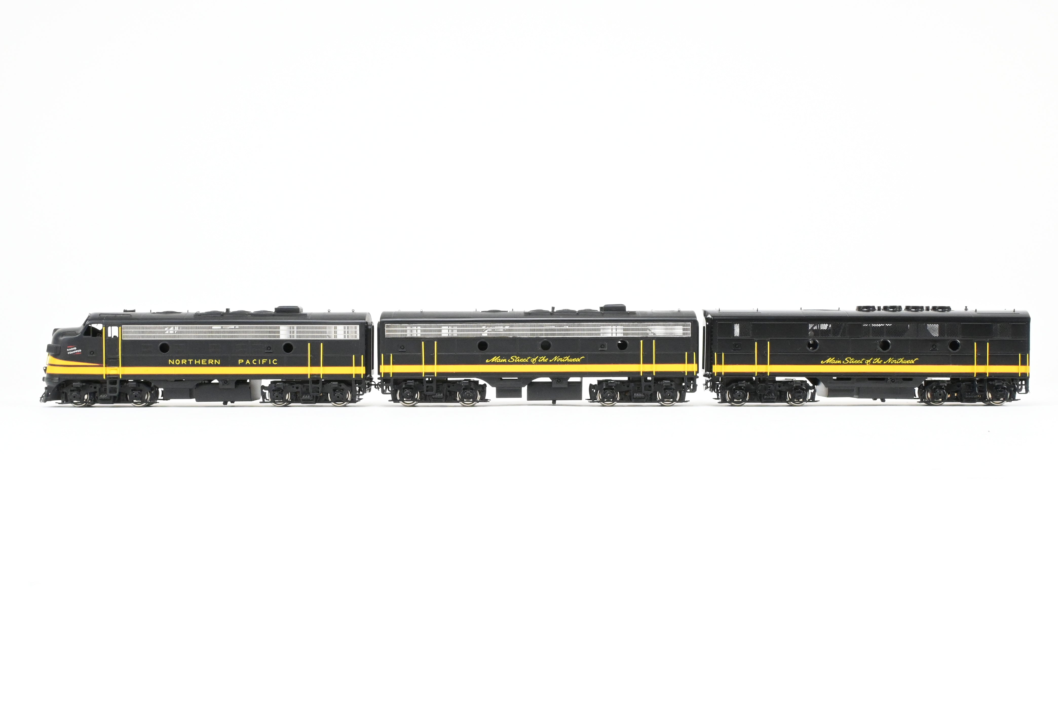HO Scale Brass Model Train Set - Northern Pacific EMD F9A/F9B/F3B Set in Freight Scheme by Oriental Limited