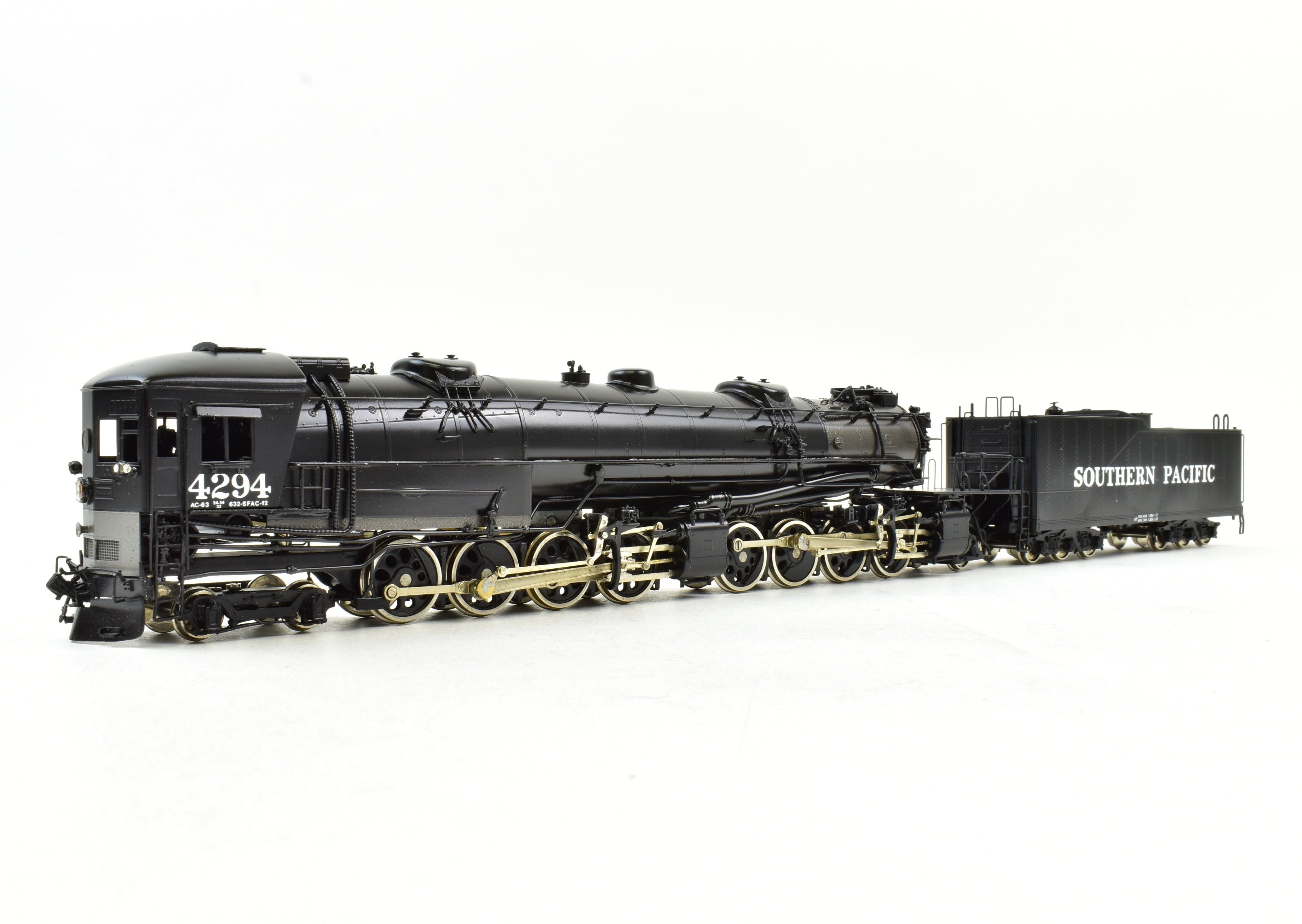 HO Scale Brass Model Train - Sunset Models Southern Pacific AC - 12 4 - 8 - 8 - 2 Cab Forward Freight Locomotive, Road Number 4294