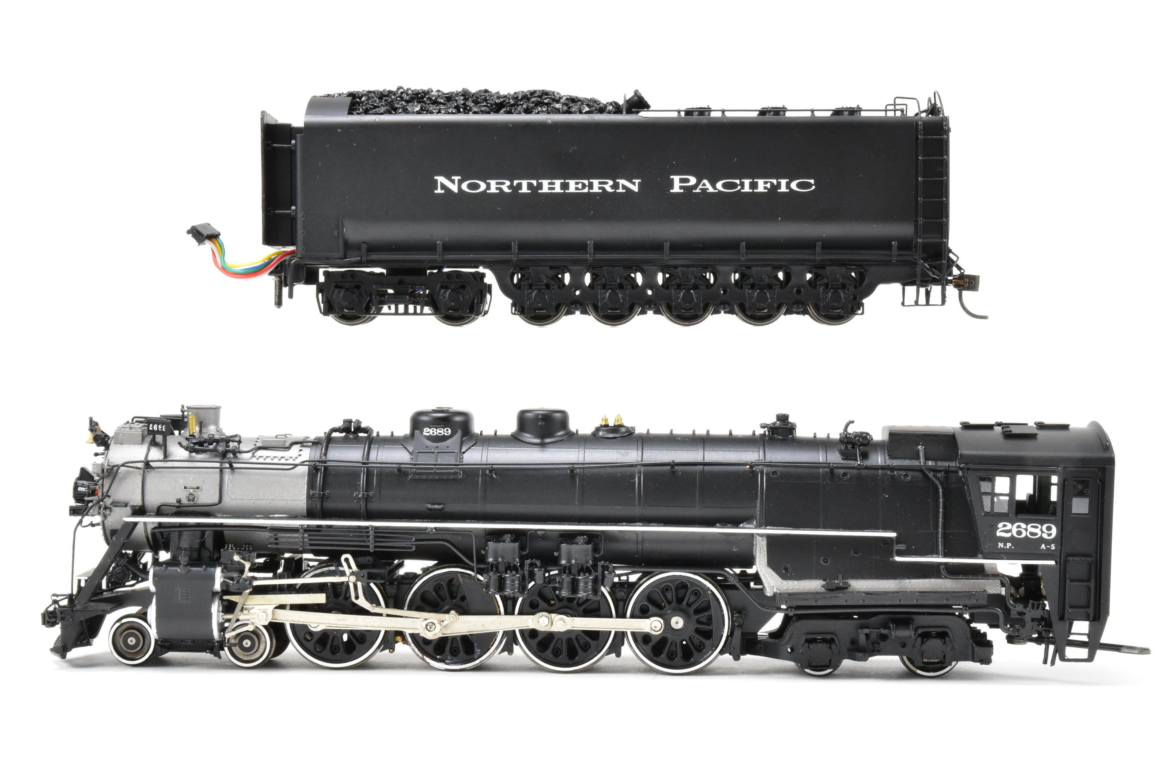 HO Scale Brass Northern Pacific A-5 4-8-4 FP #2689 Black Model with QSI DCC & Sound