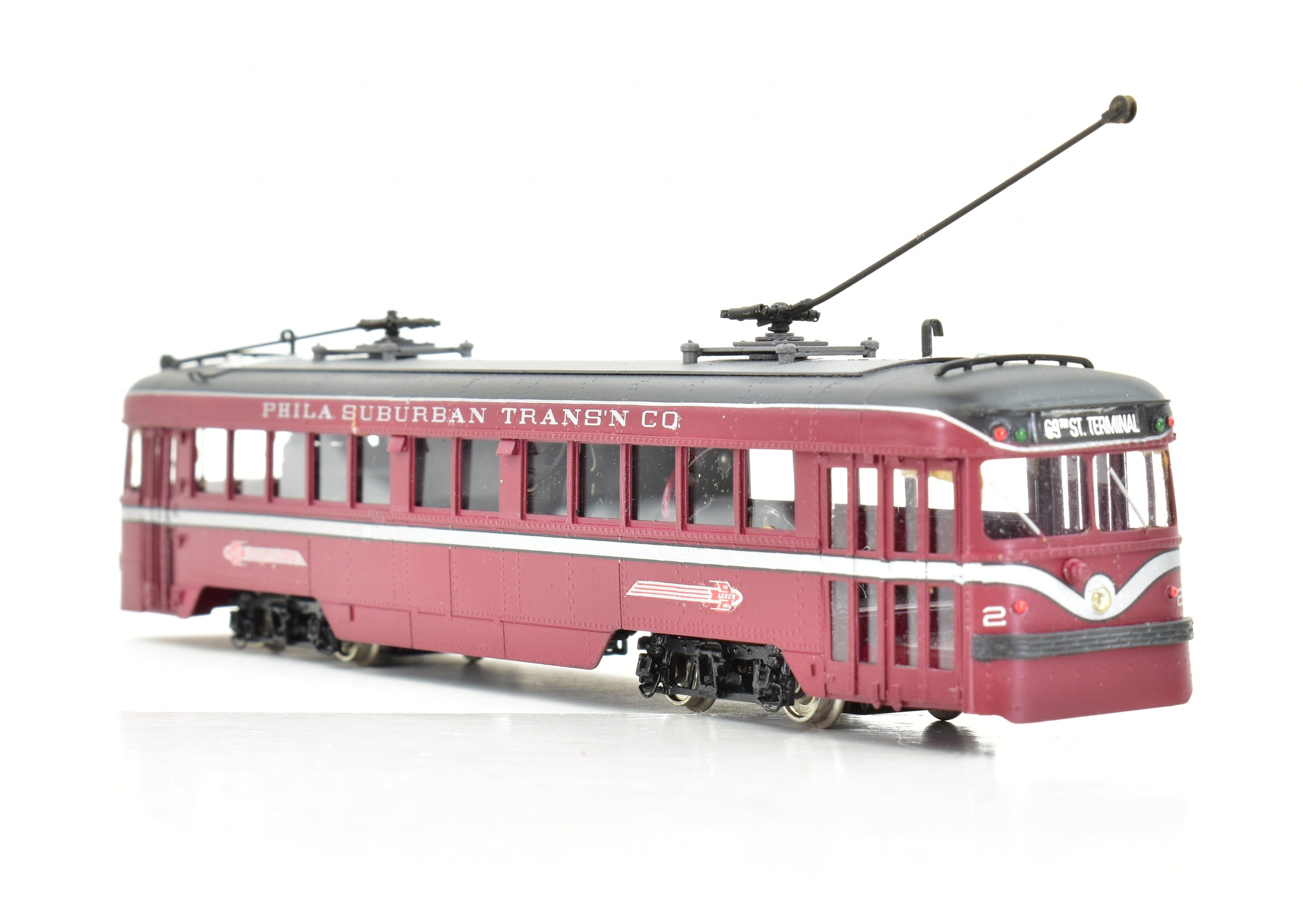 High - Quality HO Scale Brass MTS Imports Philadelphia Suburban Transportation Brilliner Interurban Model Train, Car Number CP #2