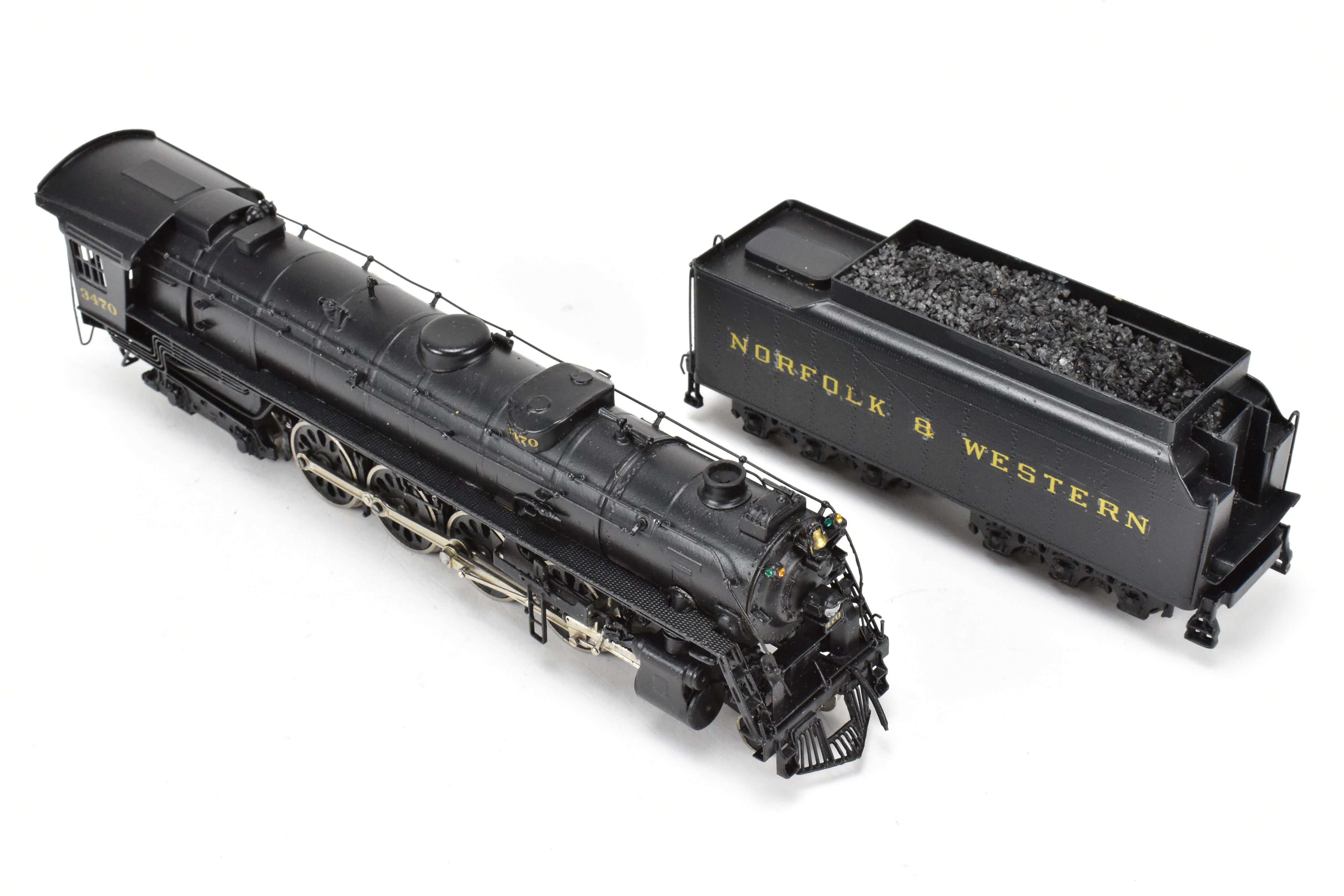 HO Scale Brass Nickel - Plated Model Train: DL&W - Lackawanna Class Q - 4a 4 - 8 - 4 Modern Pocono, Representing Norfolk & Western #3470