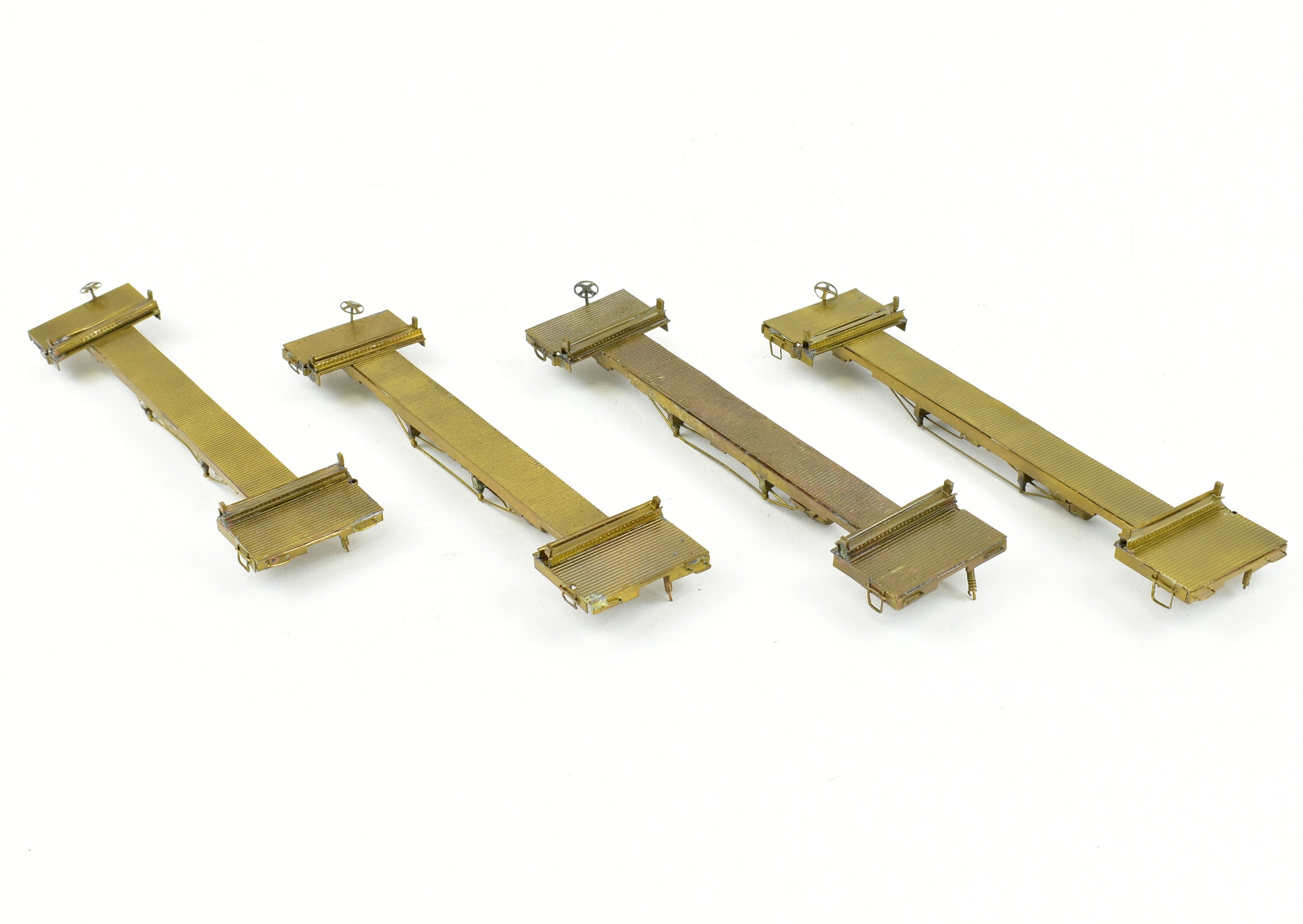 HO Brass 4-Pack 41' Log Cars from NWSL & NP, No Trucks #1