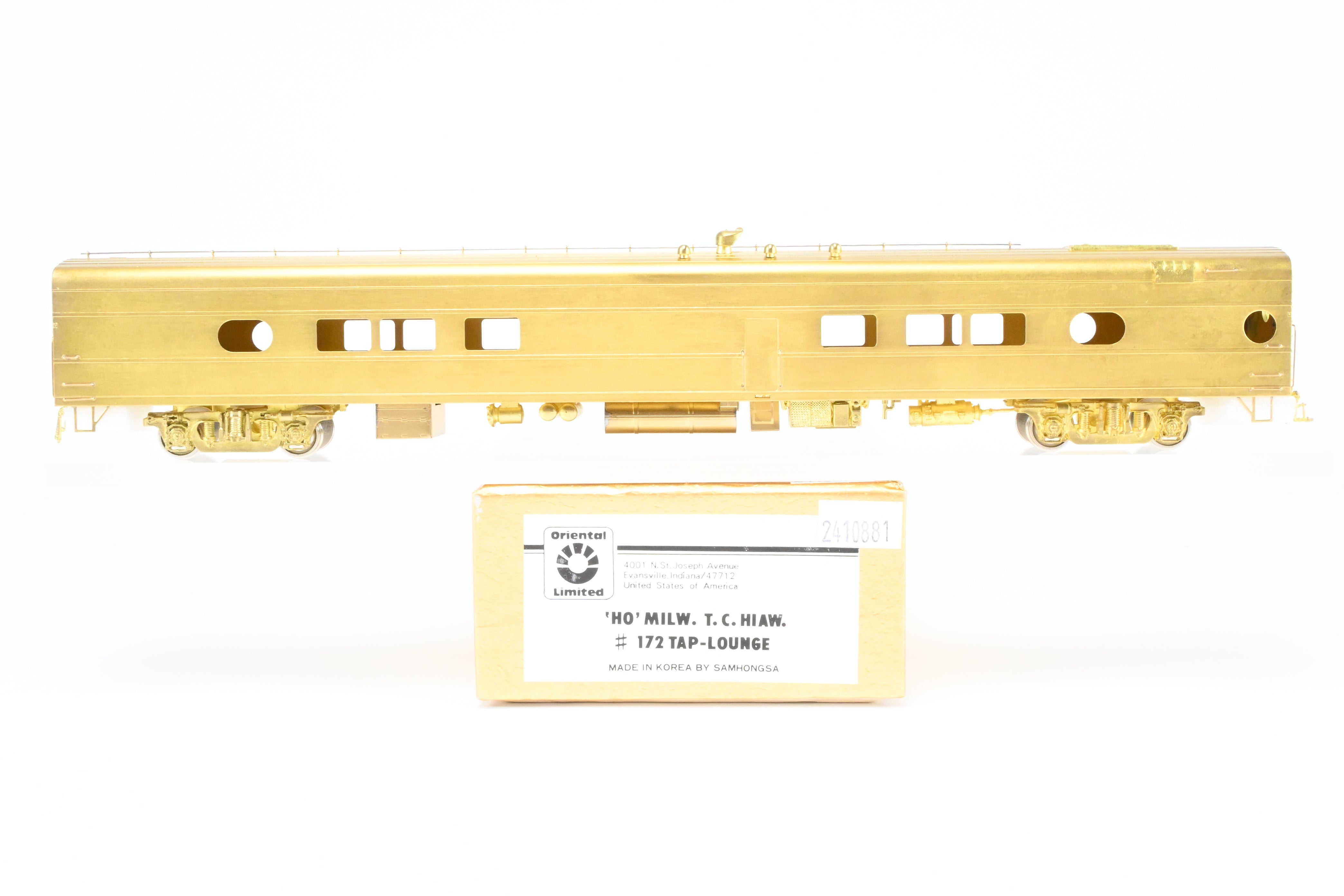 HO Scale Brass Oriental Limited Milwaukee Road Twin Cities Hiawatha #172 Tap Lounge Model