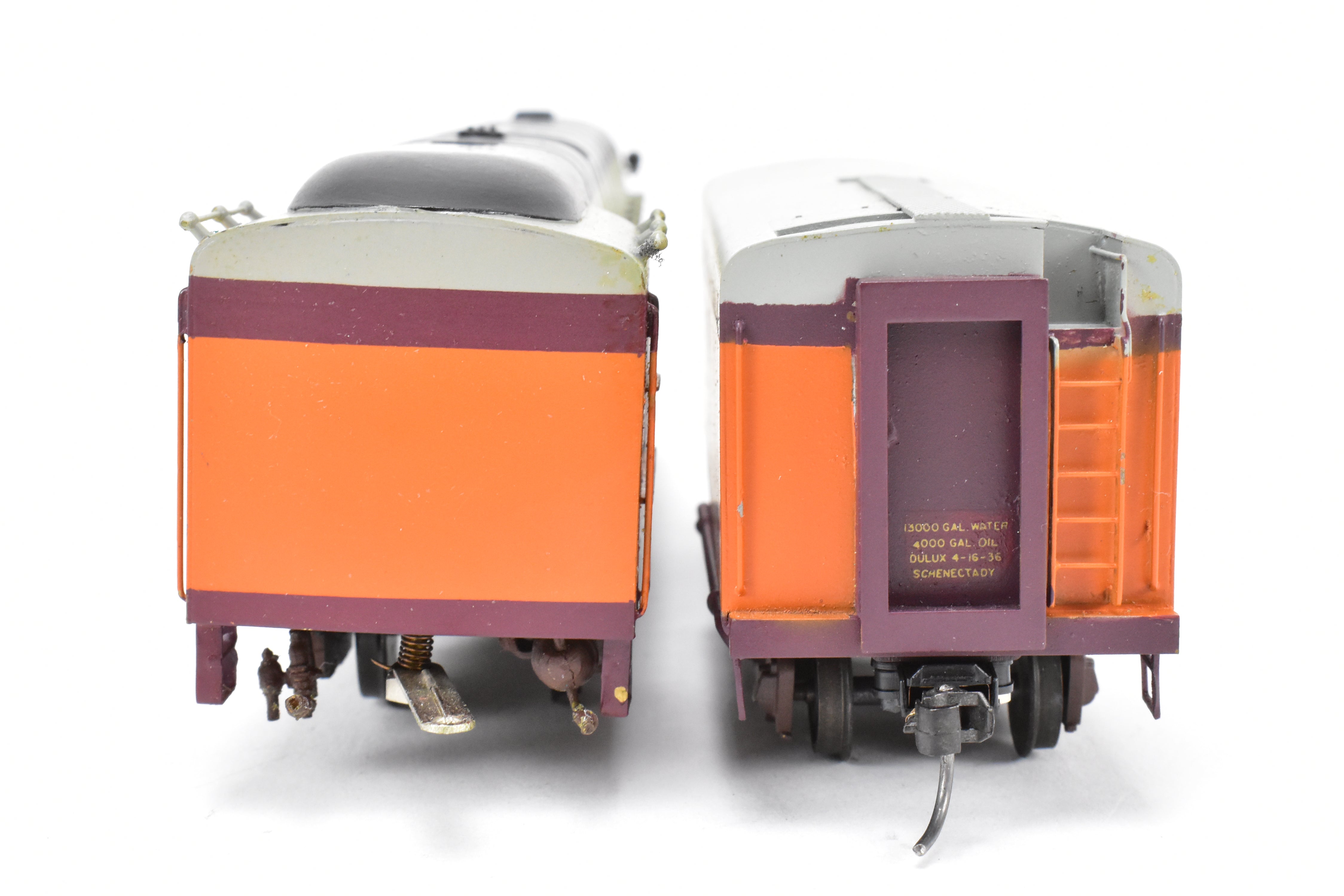 HO Scale Brass NPP Nickel - Plated Milwaukee Road Class A 4 - 4 - 2 Streamlined Hiawatha Atlantic w/Slight Foam Damage