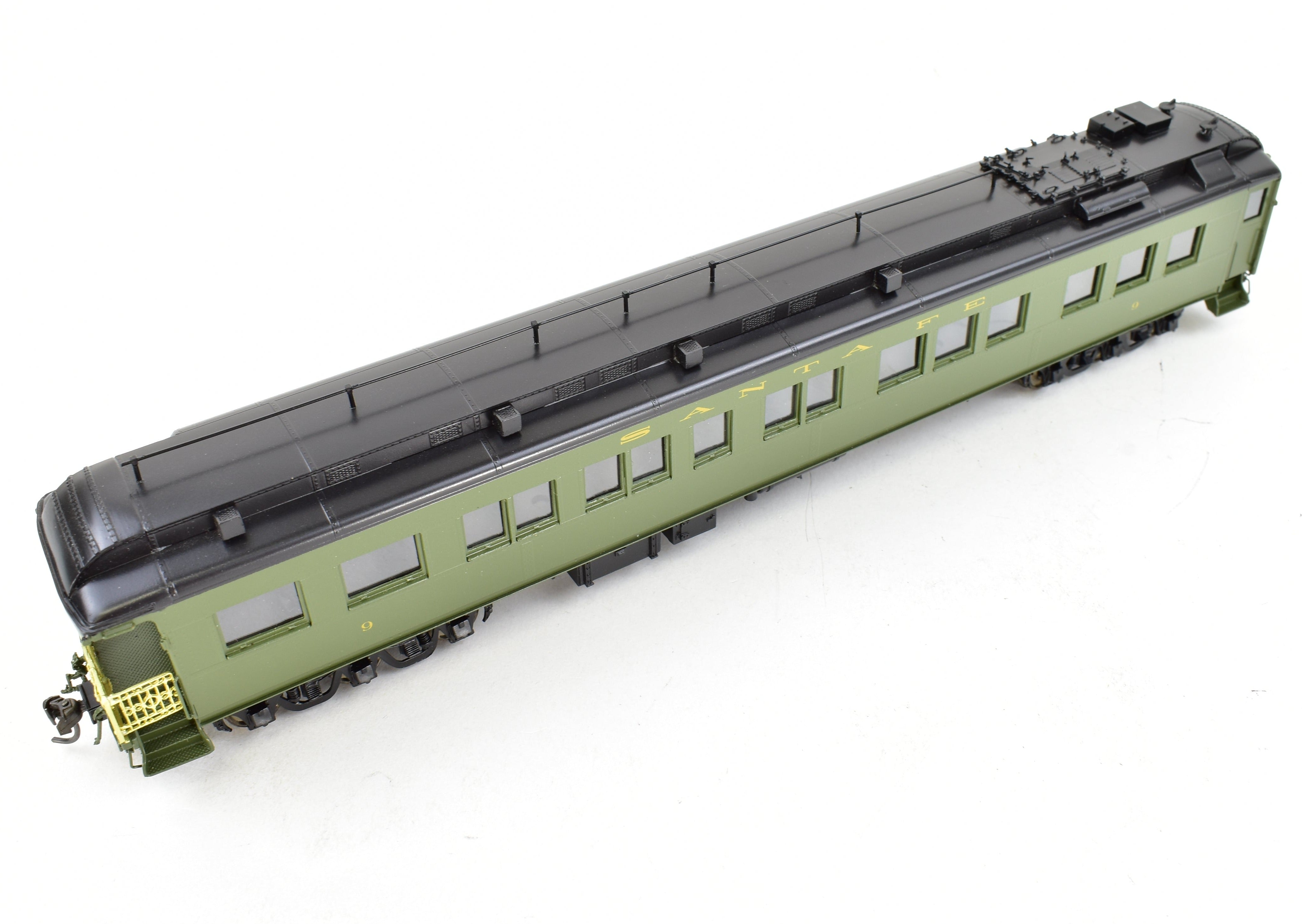 HO Scale Brass ATSF - Santa Fe Heavyweight Business Car #9 Factory Painted by Pecos River