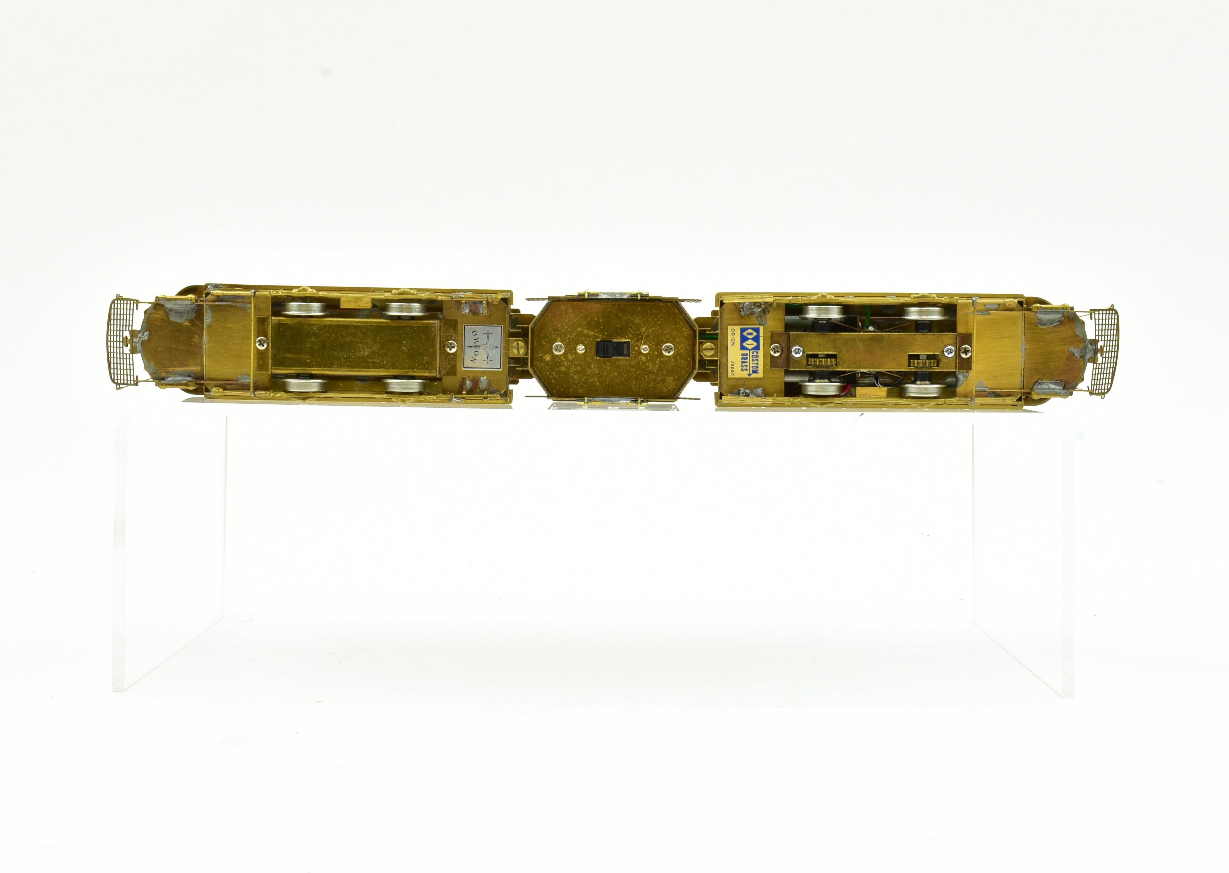 Rare HO Scale Custom Brass Single Truck Articulated Trolley of Boston Elevated Railroad