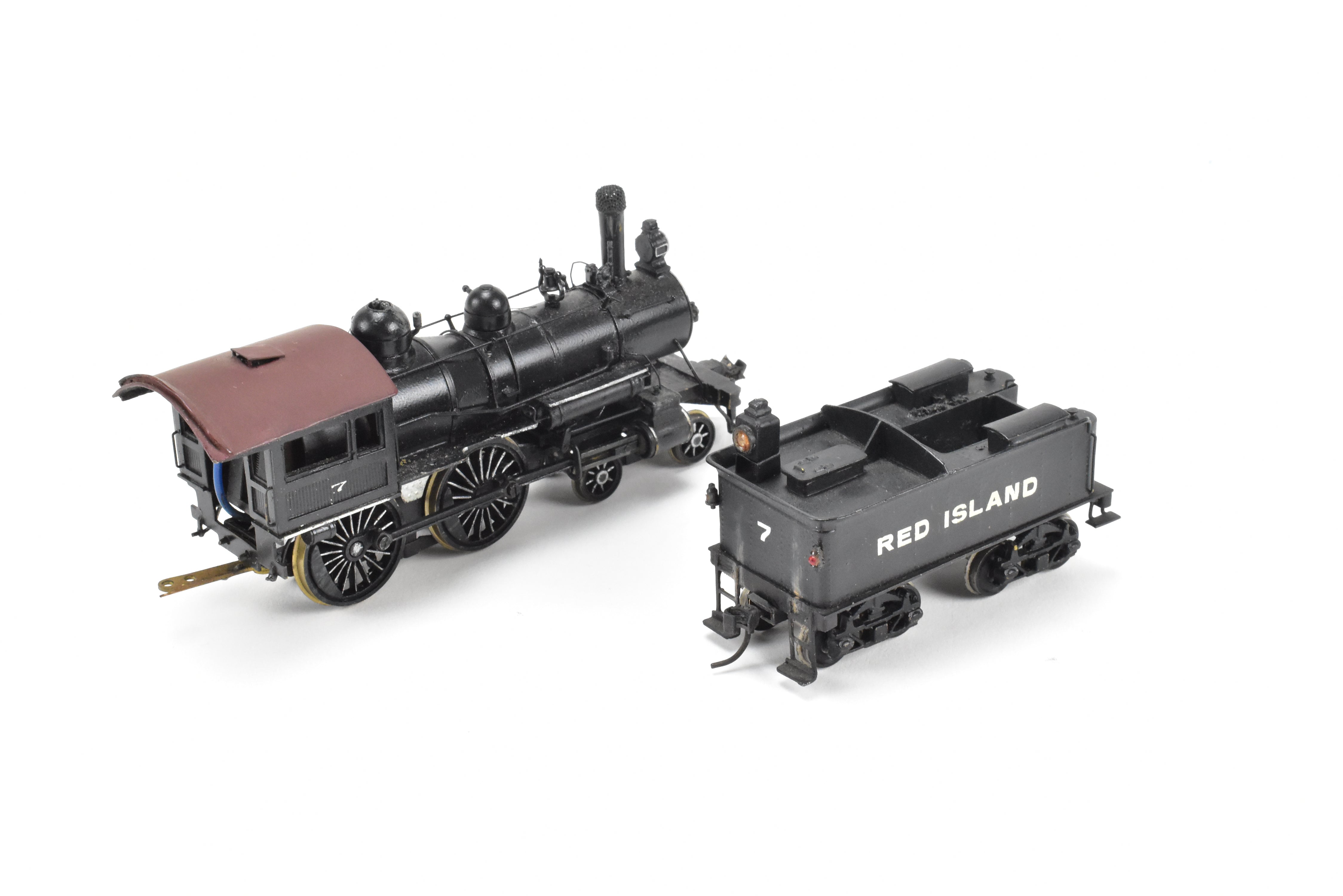 HO Scale Brass LMB NYC - New York Central Buchanan Style 4-4-0 CP Fictional Railroad Model in Red Color