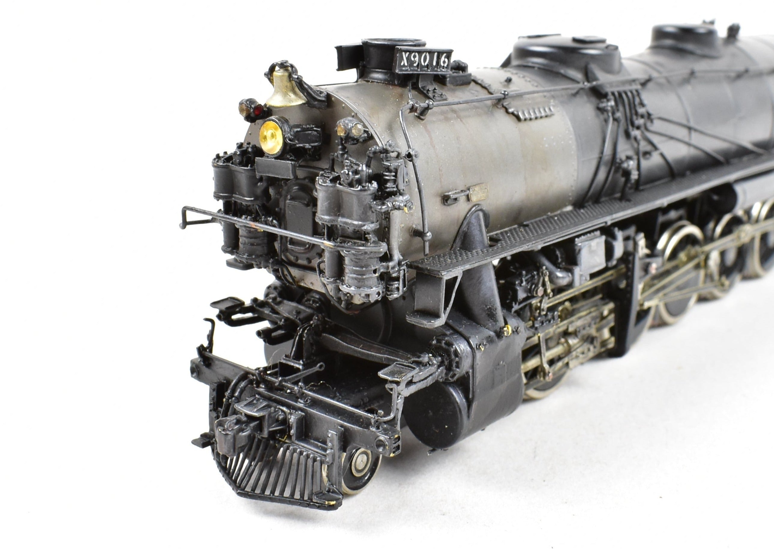 HO Scale Brass Key Imports Union Pacific 4-12-2 Standard Steam Locomotive of the 9000 Series, Specifically Standard Niners #9016 with Light Weathering Effect