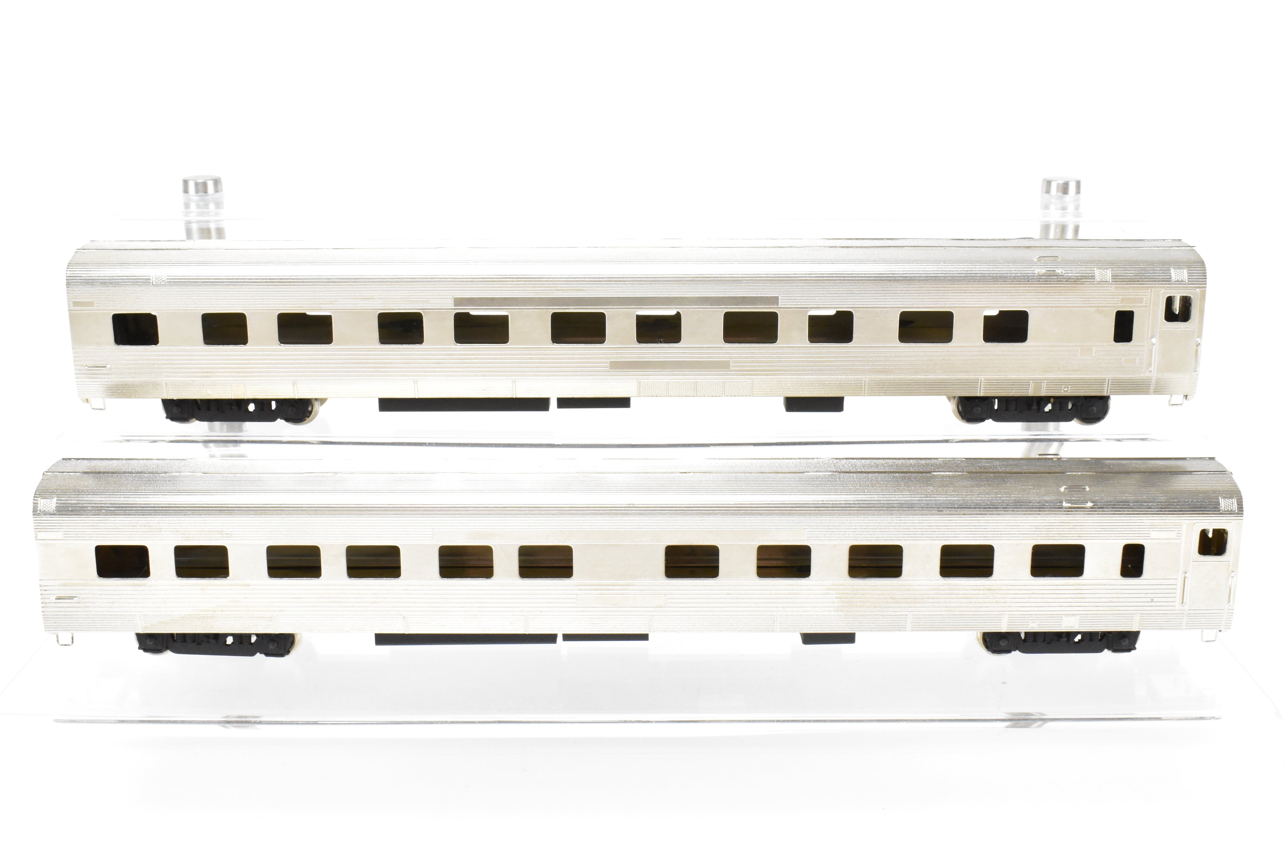 HO Scale Brass NPP Nickel - Plated California Zephyr Pullman Roomette Sleeper Set