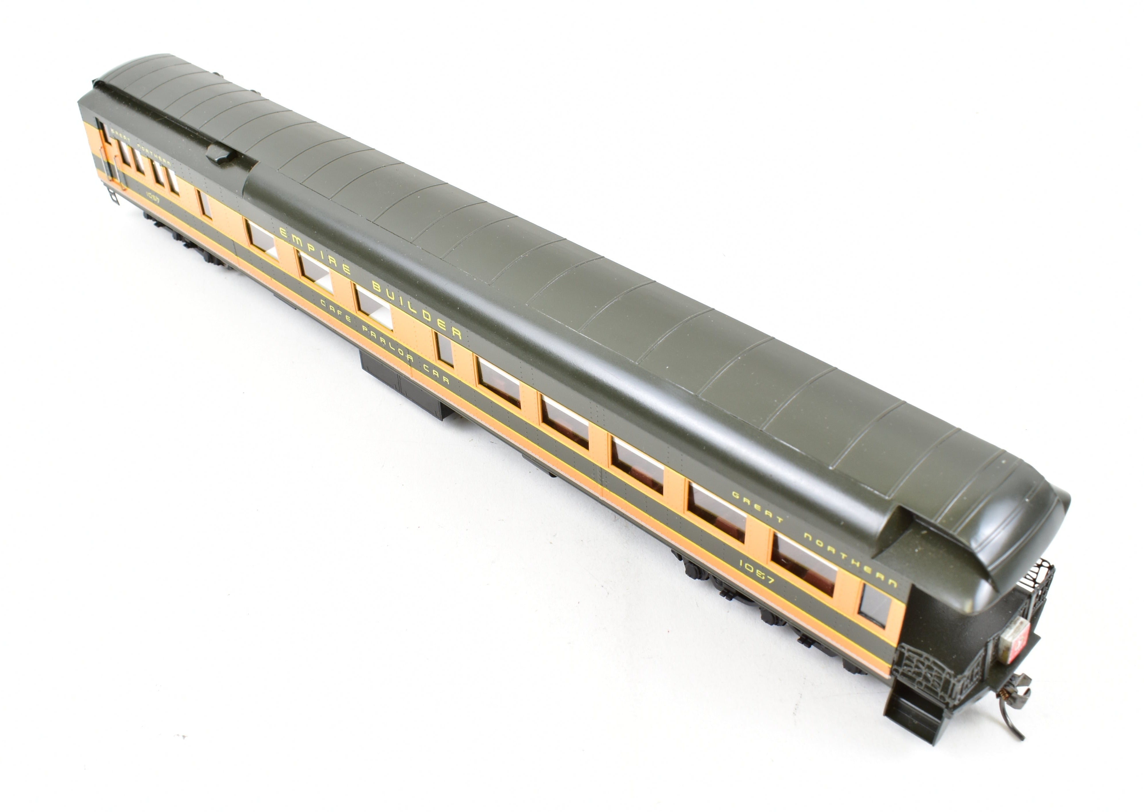 HO Scale Custom - Painted Brass Lambert Great Northern Cafe Lounge Observation Model with Interior Details