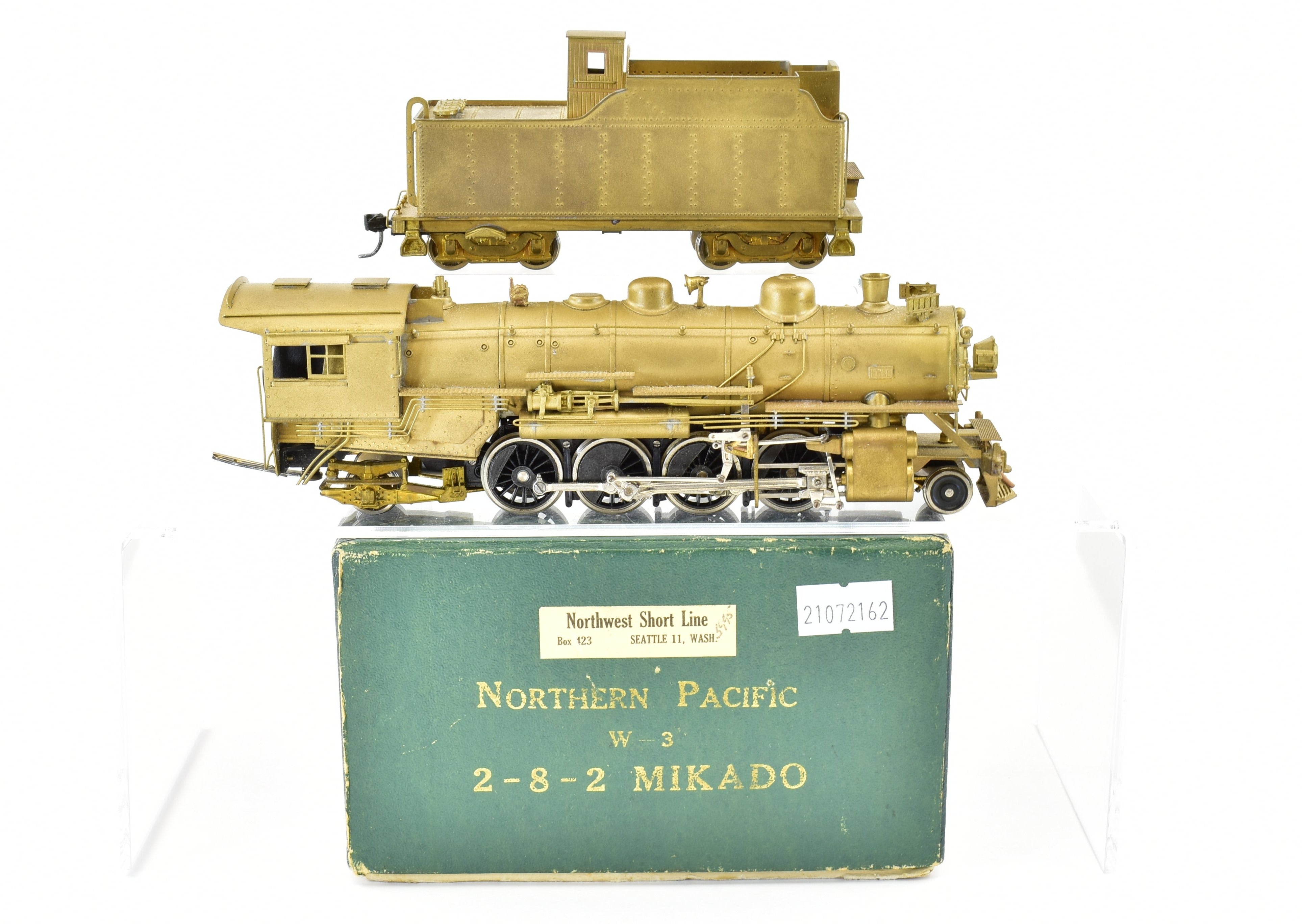 High - Quality HO Scale Brass Model Train of NorthWest Short Line NP - Northern Pacific W - 3 2 - 8 - 2 Mikado