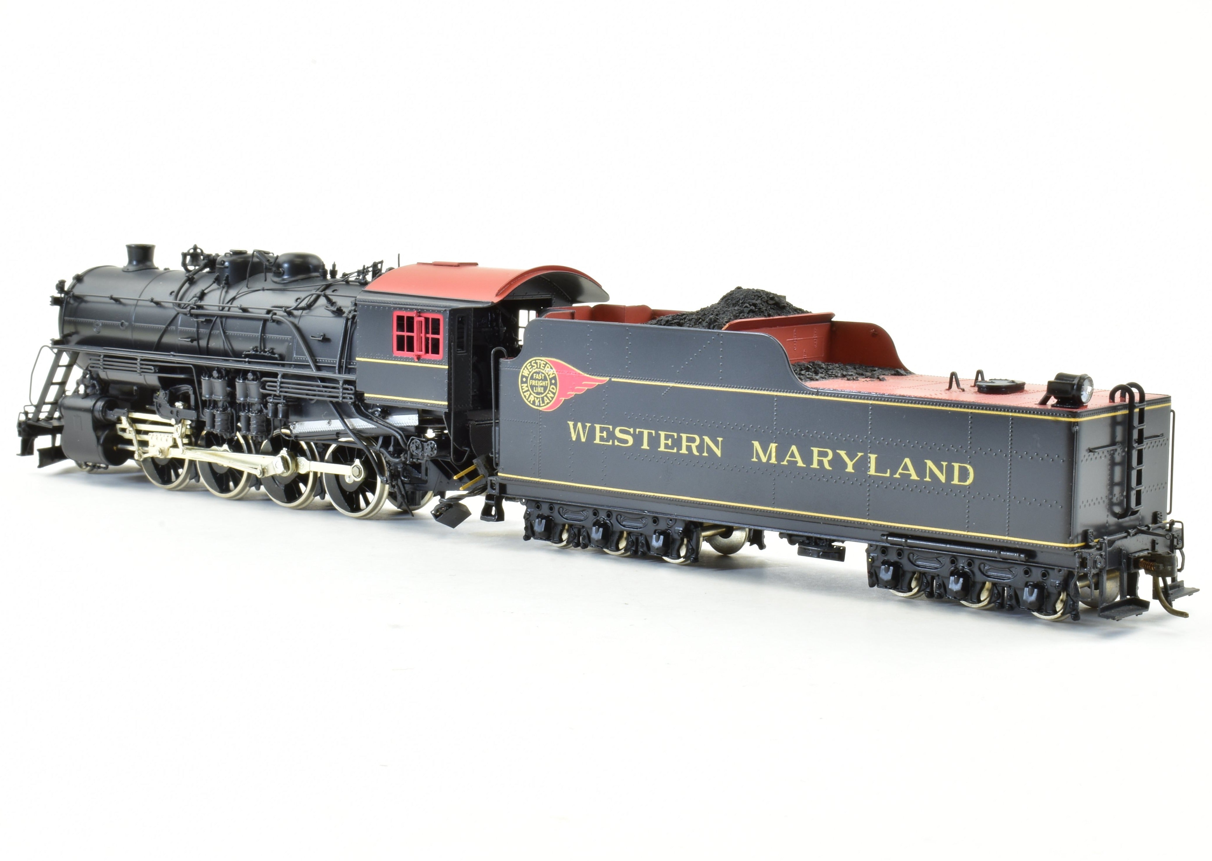 HO Scale Brass Oriental Limited Western Maryland H - 9 2 - 8 - 0 Steam Ejector Freight Locomotive Model