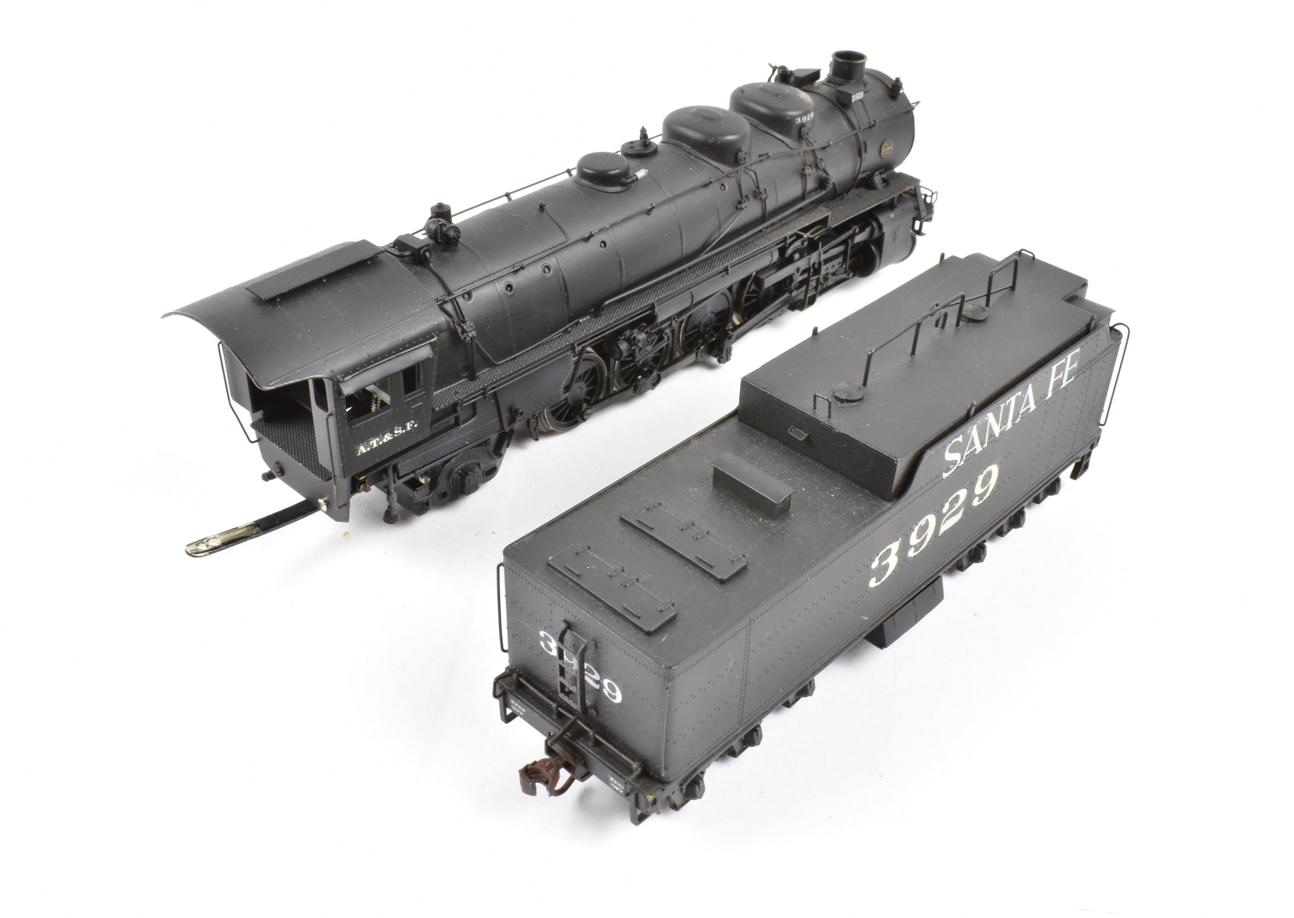 Custom Painted HO Brass PFM ATSF Santa Fe 2-10-2 3800 Class Locomotive No. 3929