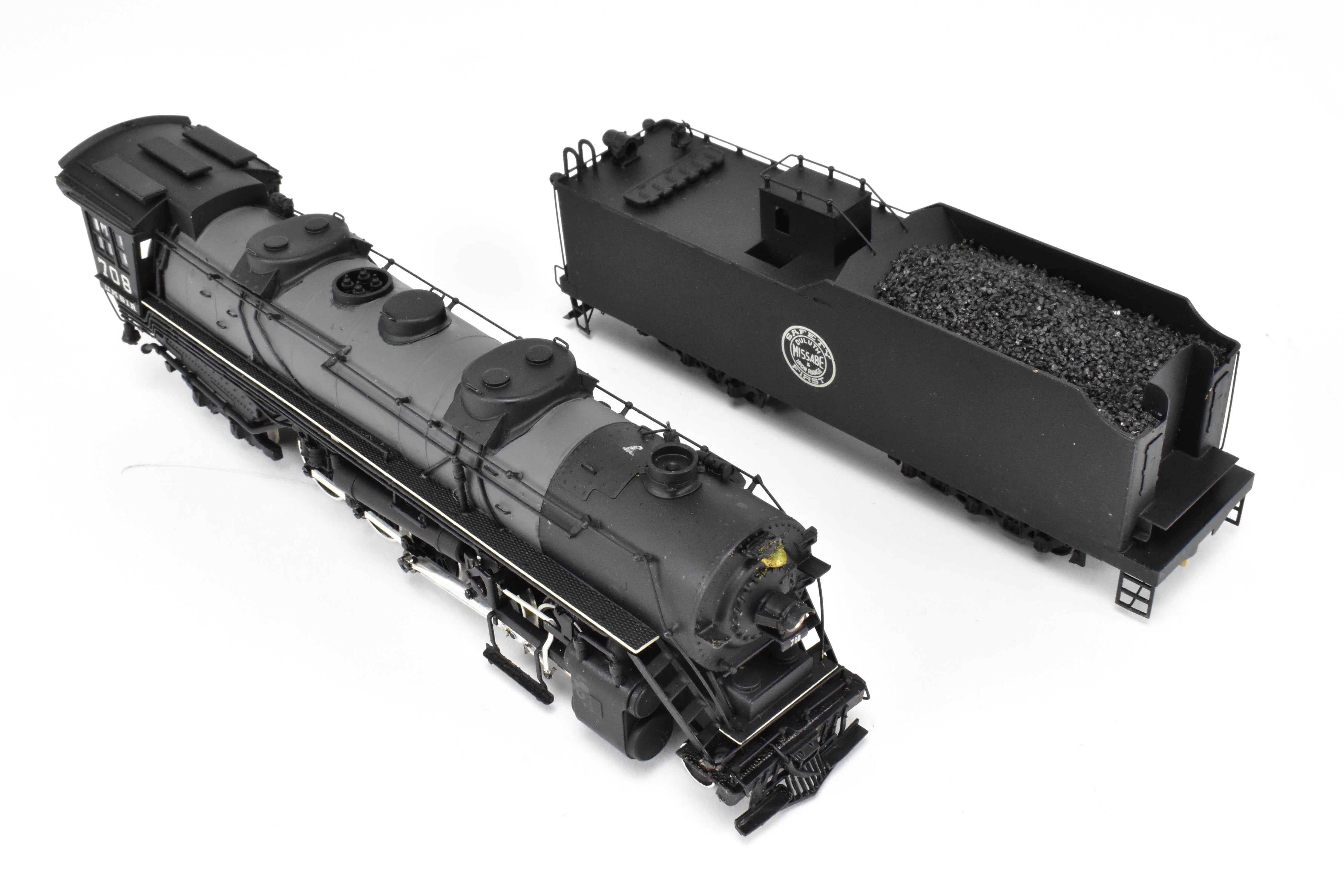 HO Brass Nickel - Plated DM&IR E - 4 Class 2 - 10 - 4 Texas Type Custom Painted Locomotive No. 708