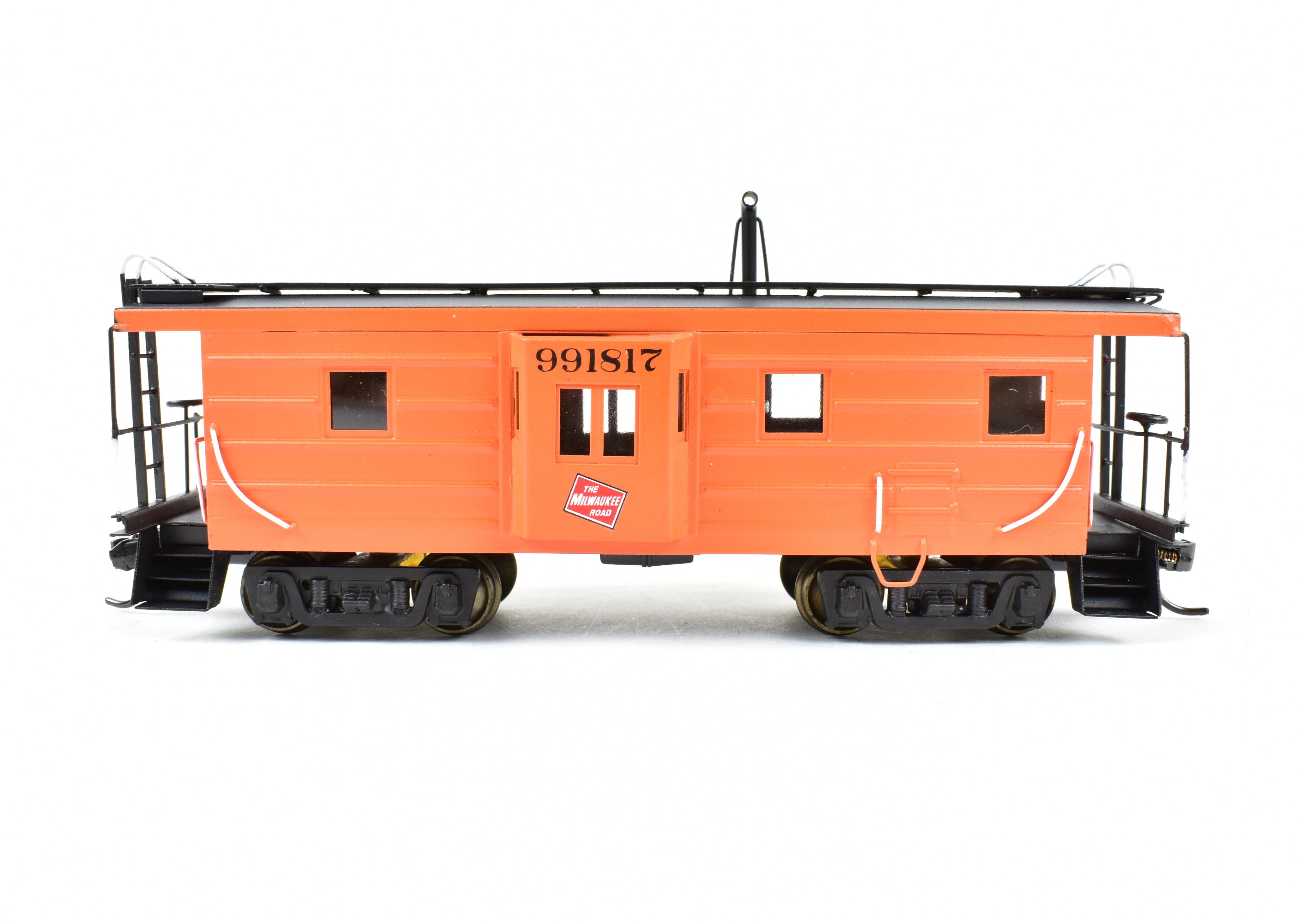 HO Scale Brass Nickel Plate Products Milwaukee Road Bay Window Caboose Pro-Painted #991817