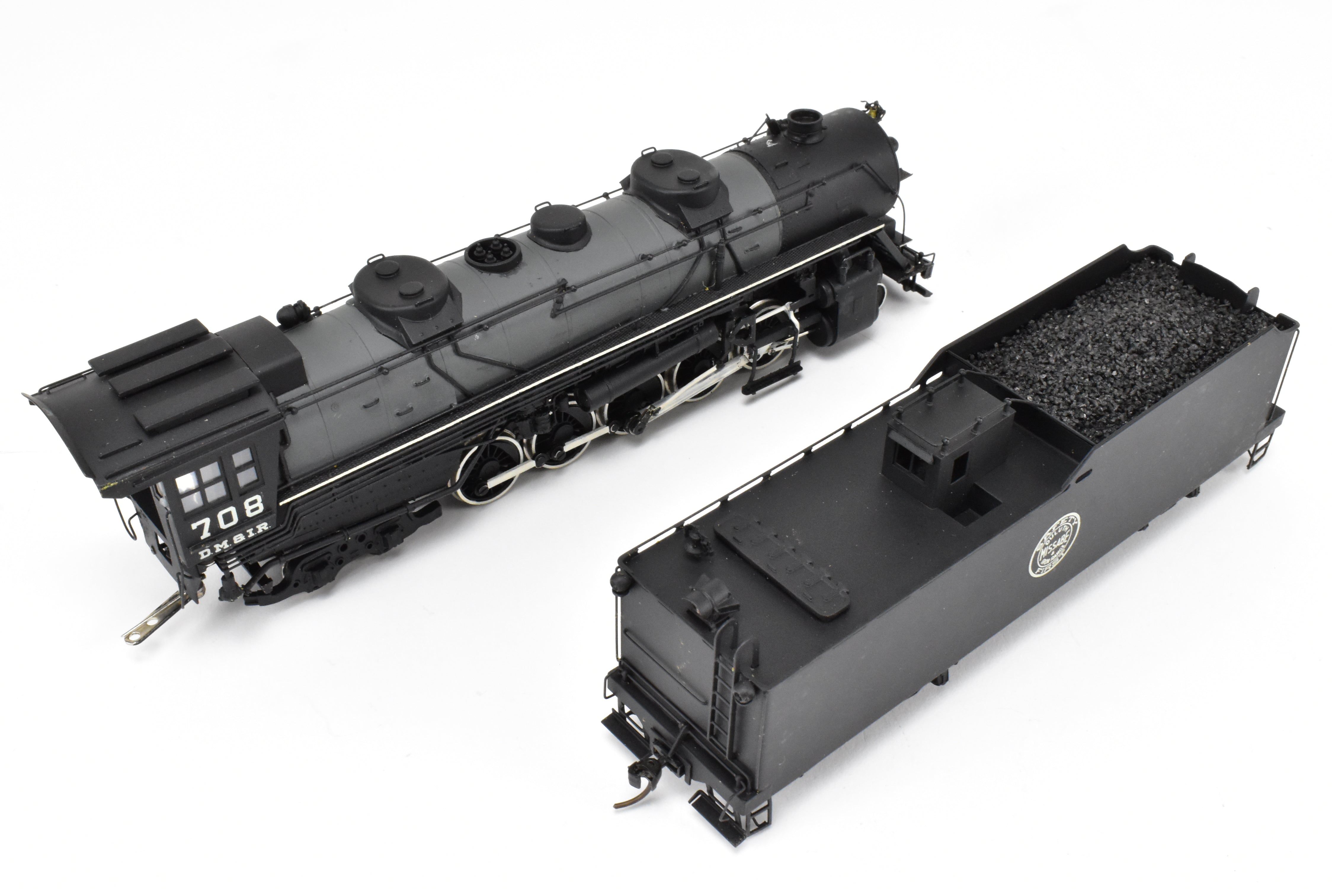 HO Brass Nickel - Plated DM&IR E - 4 Class 2 - 10 - 4 Texas Type Custom Painted Locomotive No. 708
