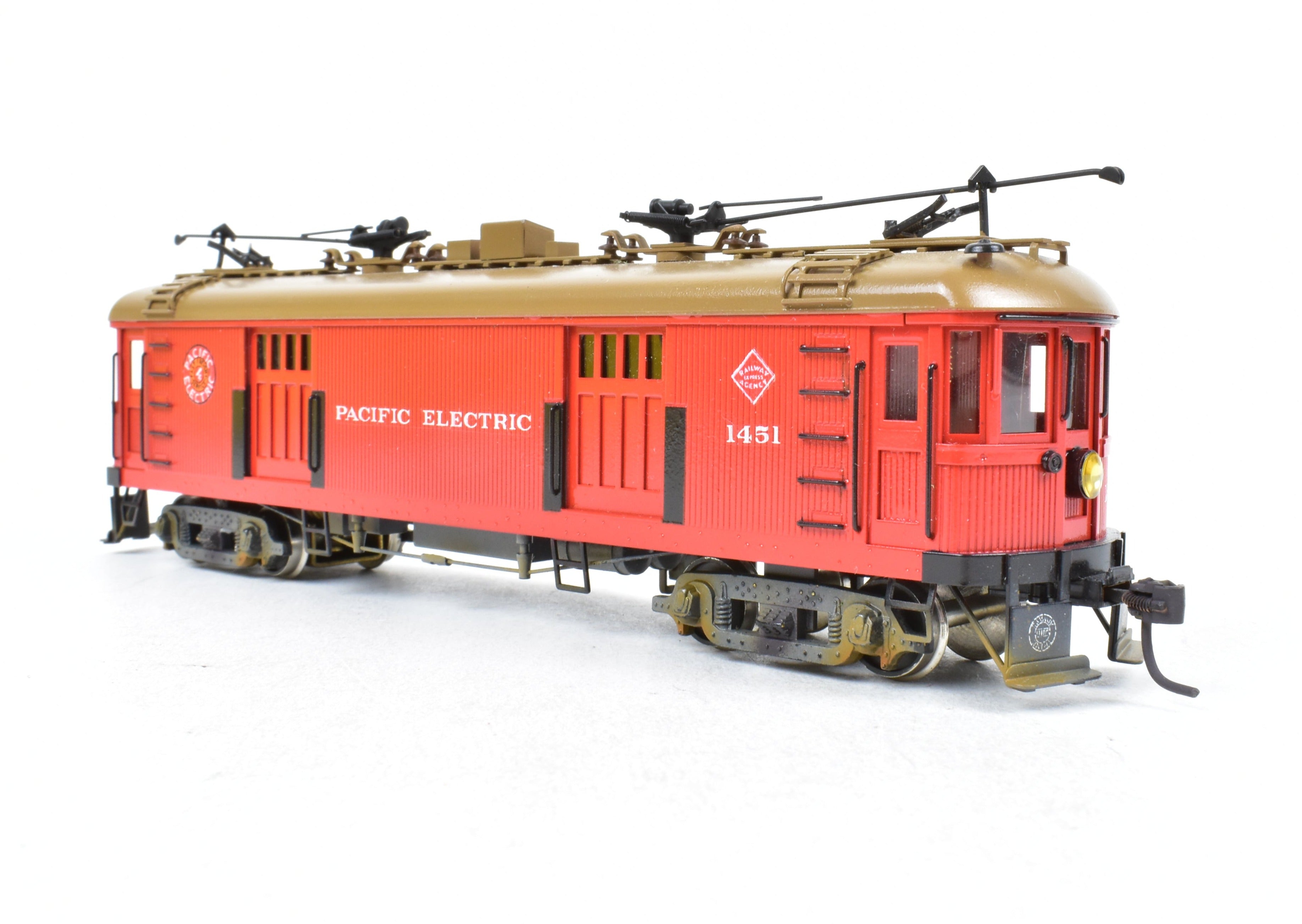 High - Quality Professionally Painted and Finished HO Scale Brass Suydam Pacific Electric Wood Box Motor Model