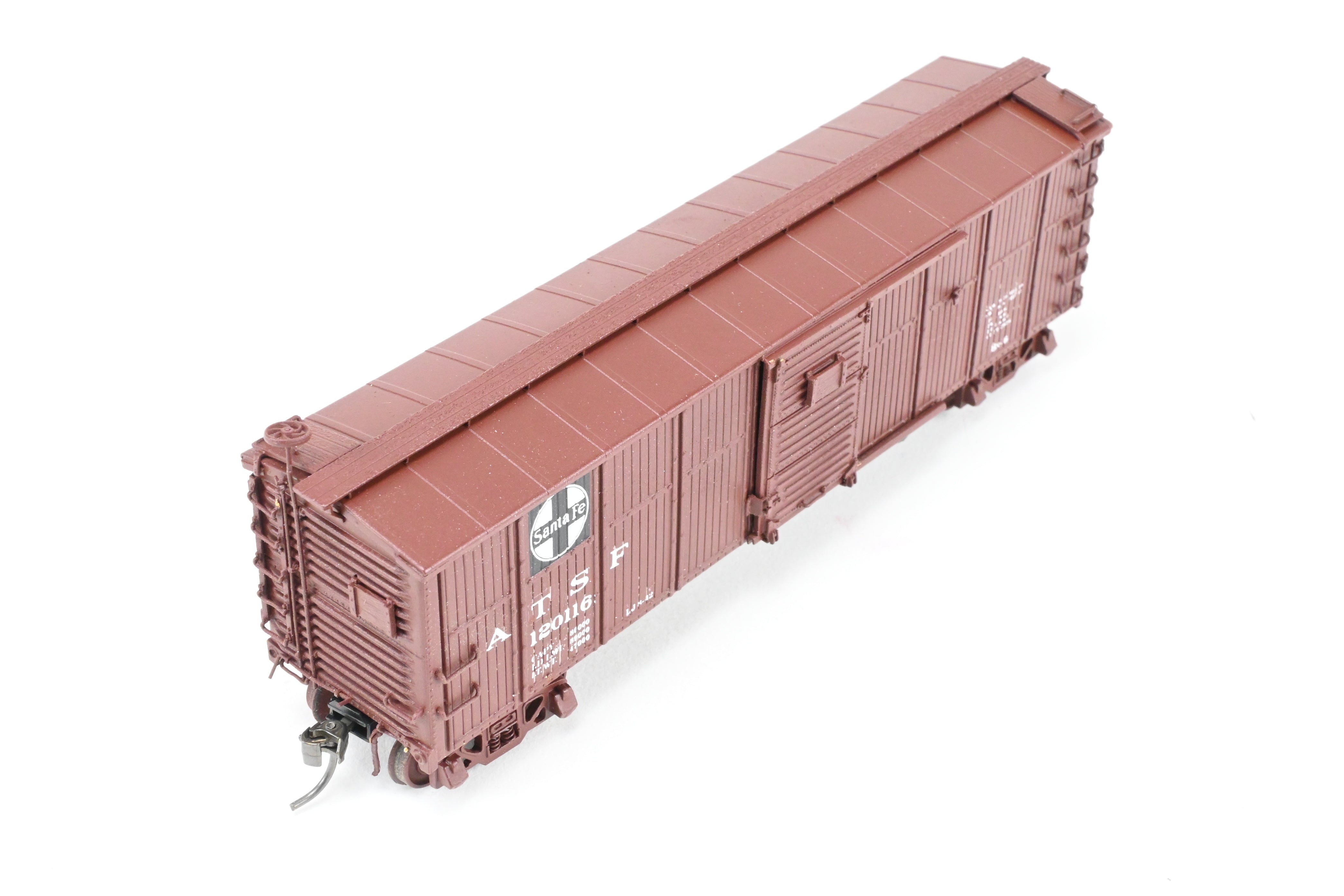HO Scale Brass Model of Pecos River Brass ATSF - Santa Fe Bx - 6 Boxcar with CP Number 120116