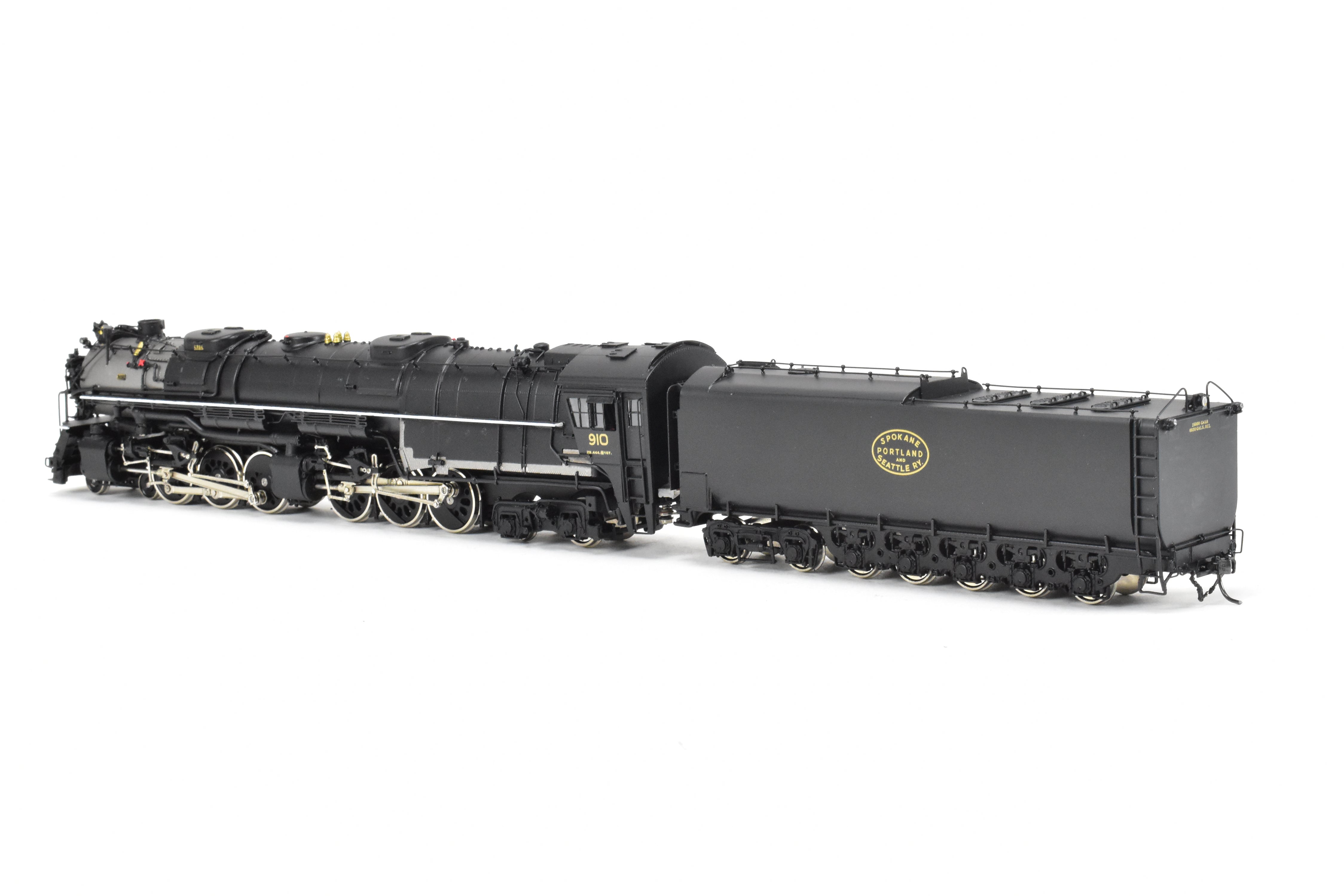 HO Scale Brass Model Train - Sunset Models SP&S (Spokane, Portland & Seattle) Z - 8 4 - 6 - 6 - 4 Challenger FP No. 910 with QSI DCC and Sound Function