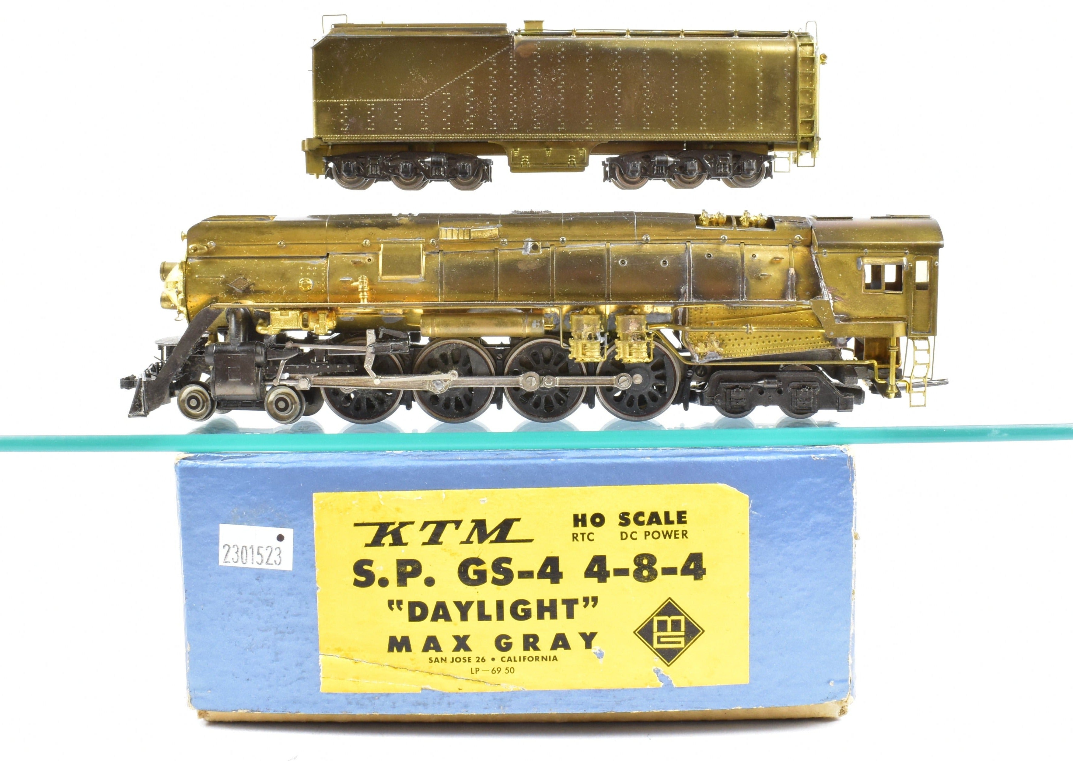 HO Scale Brass Max Gray Model Train - Southern Pacific Class GS - 4 4 - 8 - 4 De - Skirted Locomotive Replica