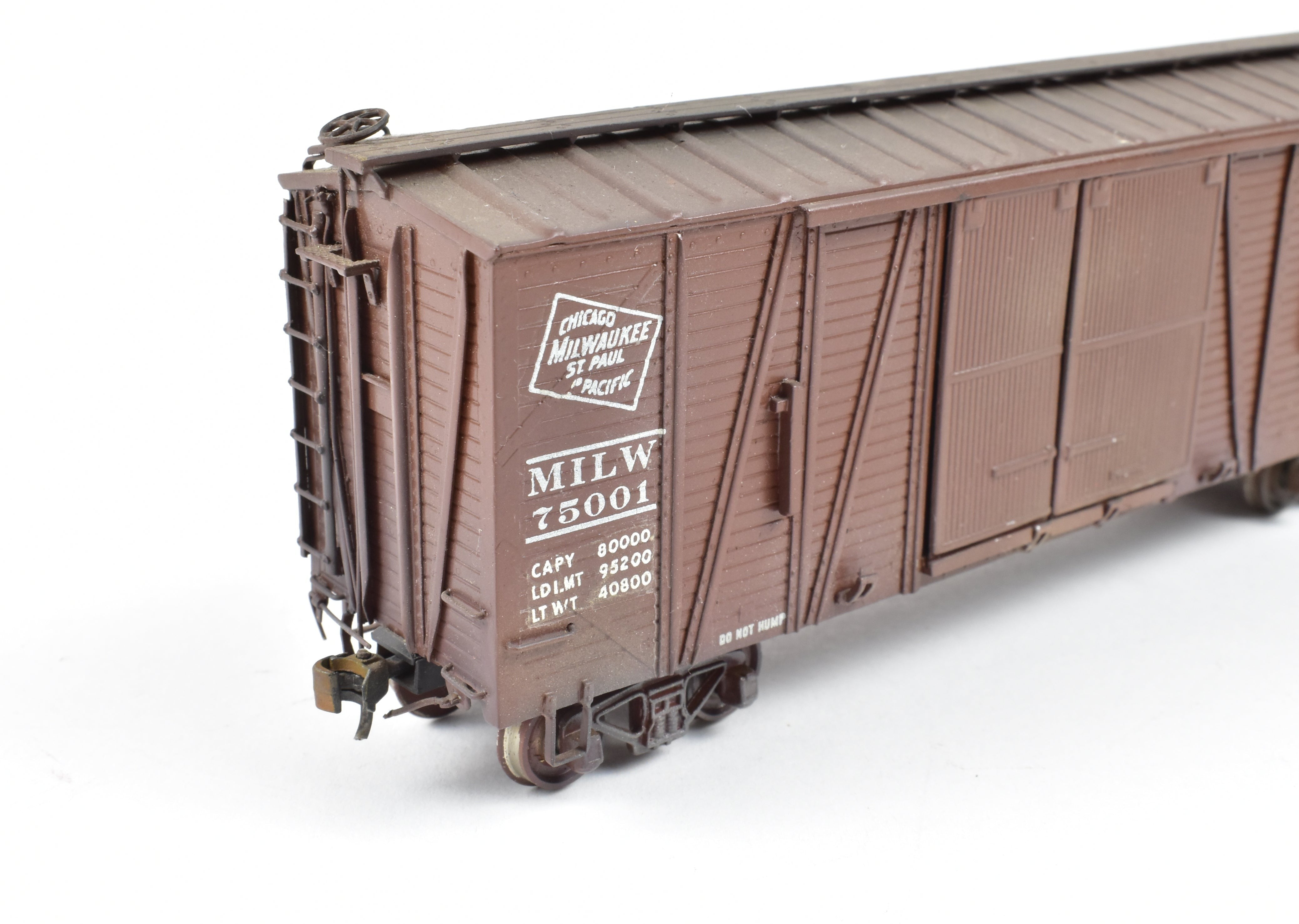 Custom Painted HO Brass Oriental Limited MILW - Milwaukee Road Automobile Box Car
