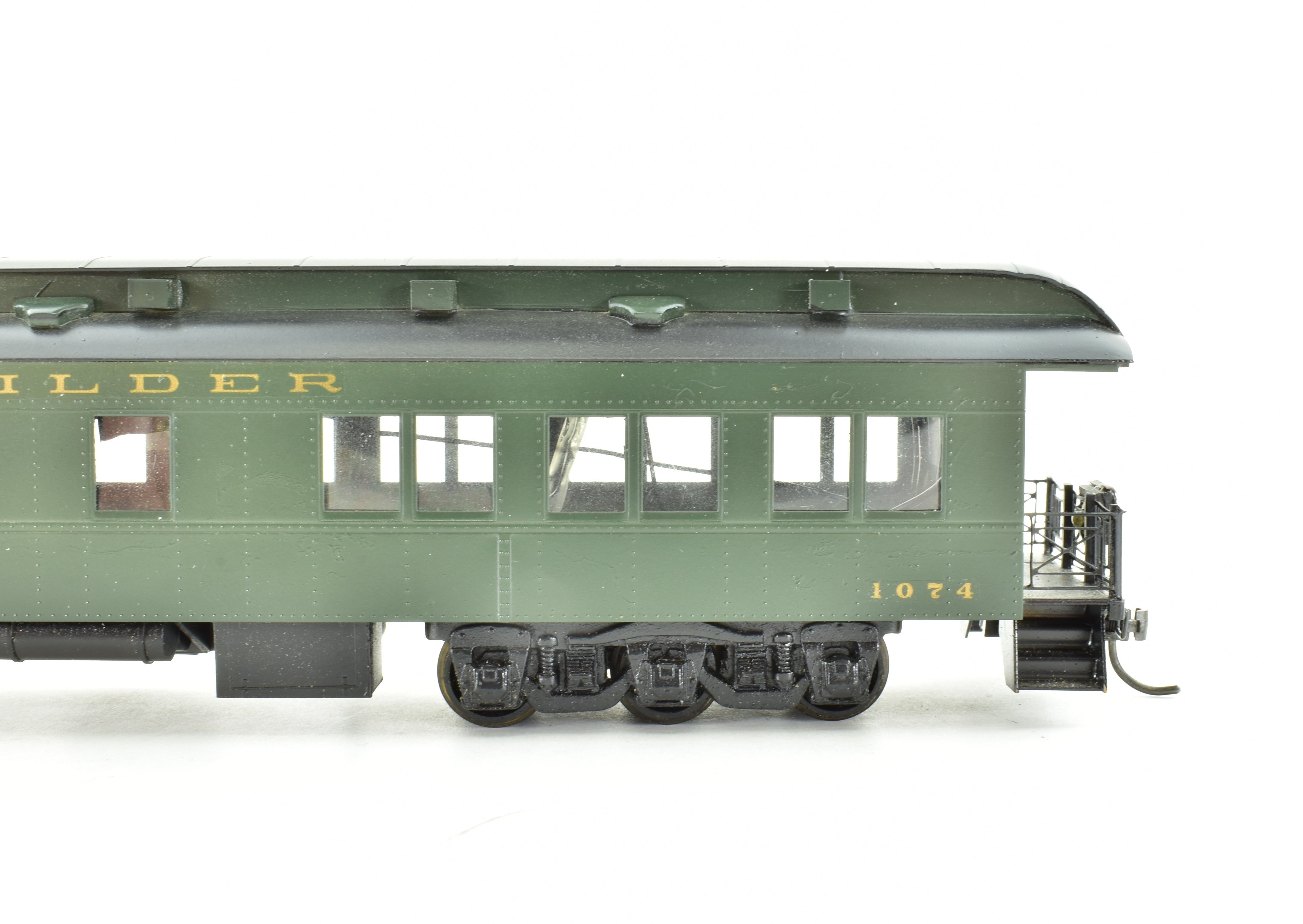 HO Brass Lambert Great Northern Heavyweight Observation Car CP with Central Valley Metal Wheel Trucks