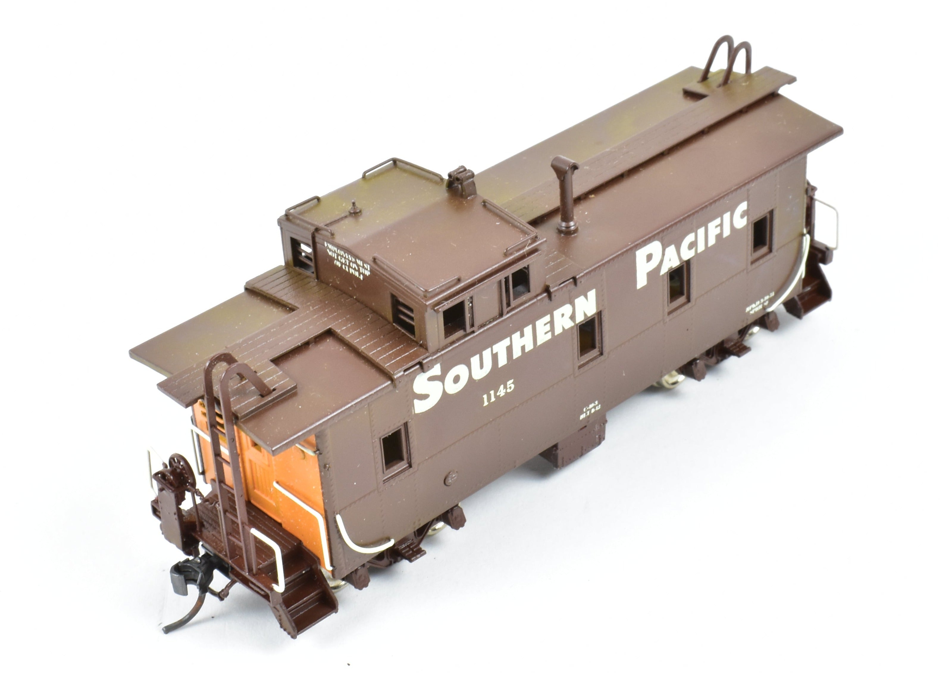 HO Scale Brass Pacific Fast Mail (PFM) SKI SP - Southern Pacific Modern Era C - 40 - 3 Steel Caboose Model Factory Painted with Road Number 1145