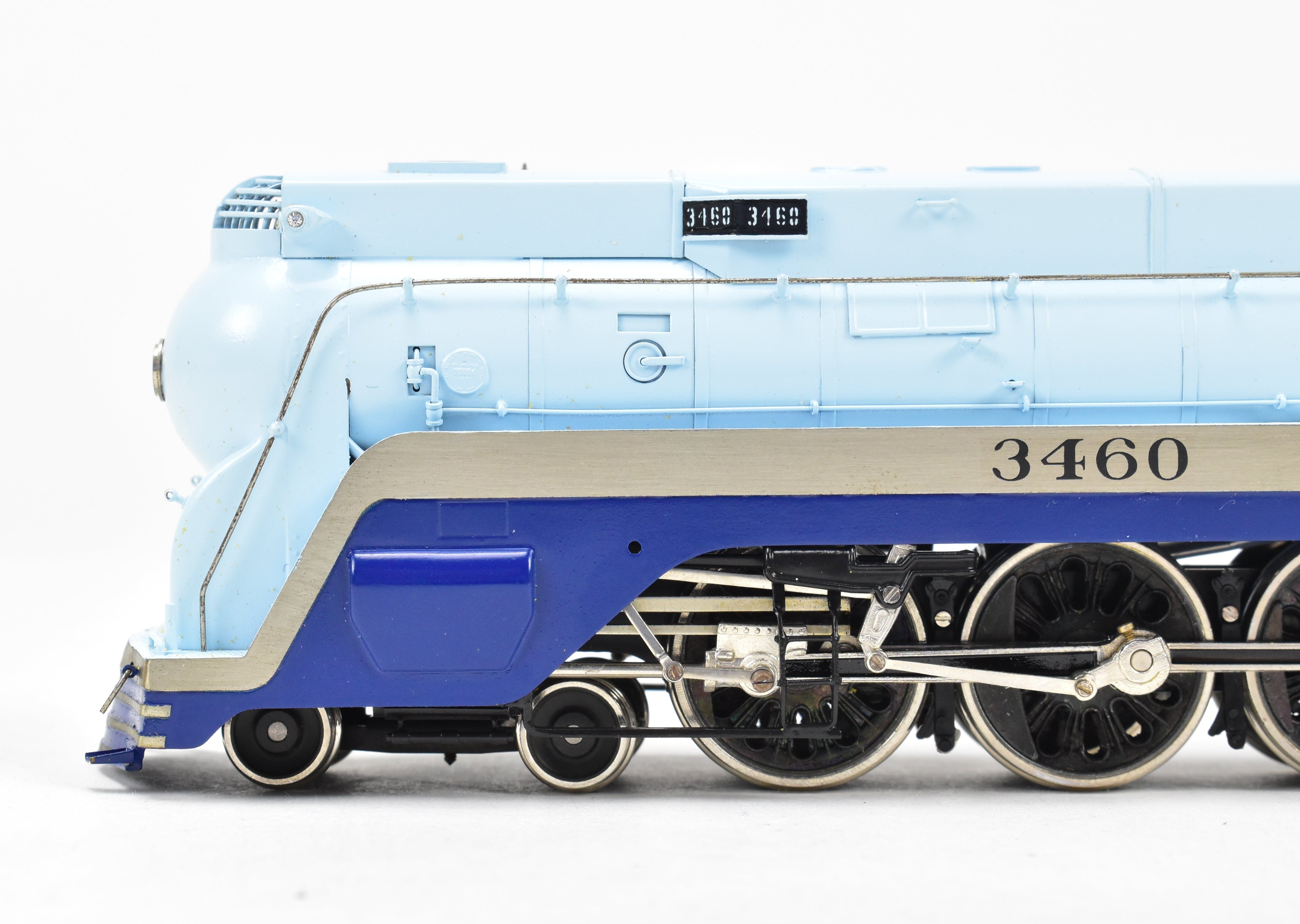 1974 HO Brass Tenshodo ATSF Santa Fe 4-6-4 No. 3460 Blue Goose Hudson Model