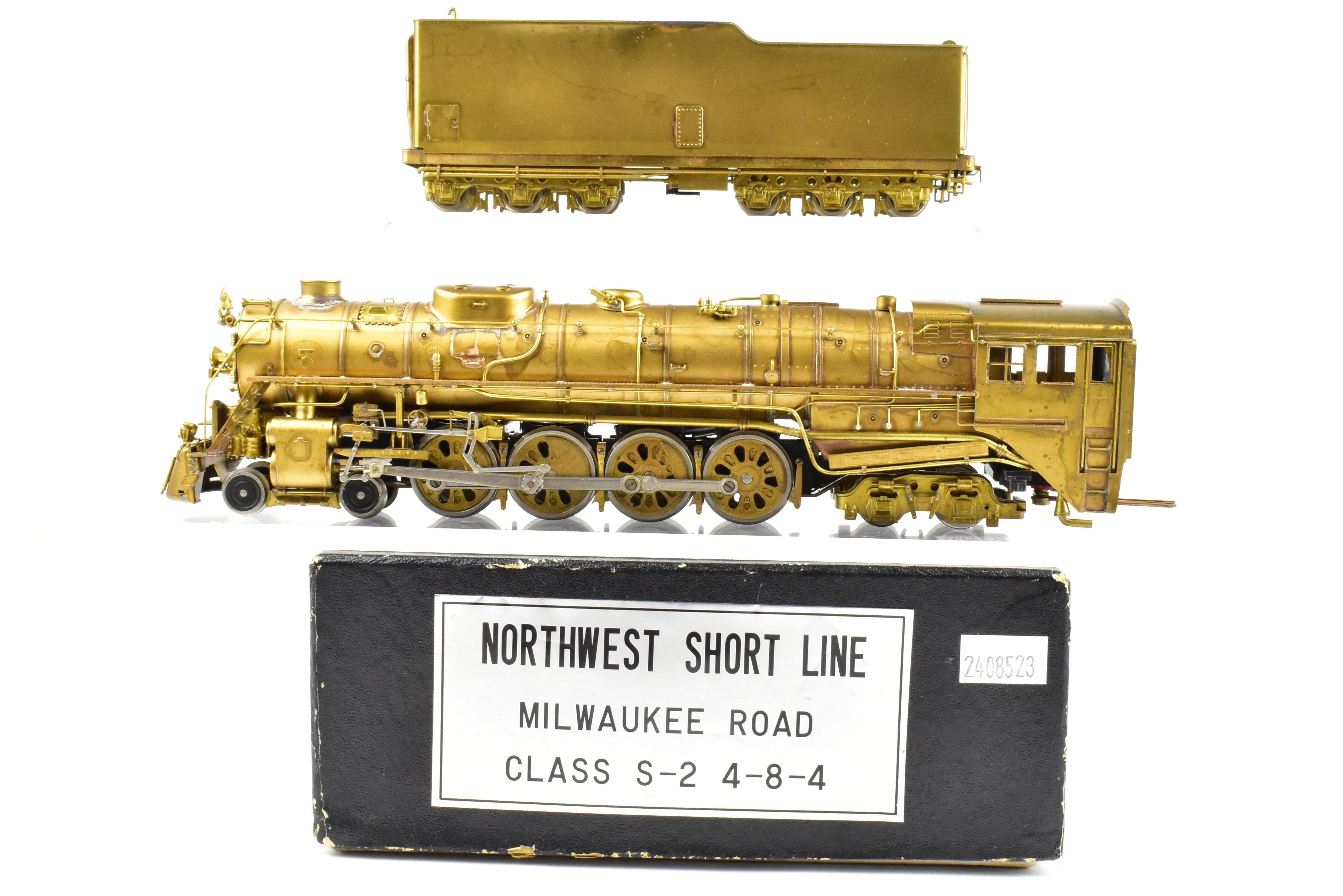 HO Scale Brass Model Train - Northwest Short Line MILW - Milwaukee Road S-2 4-8-4 Locomotive