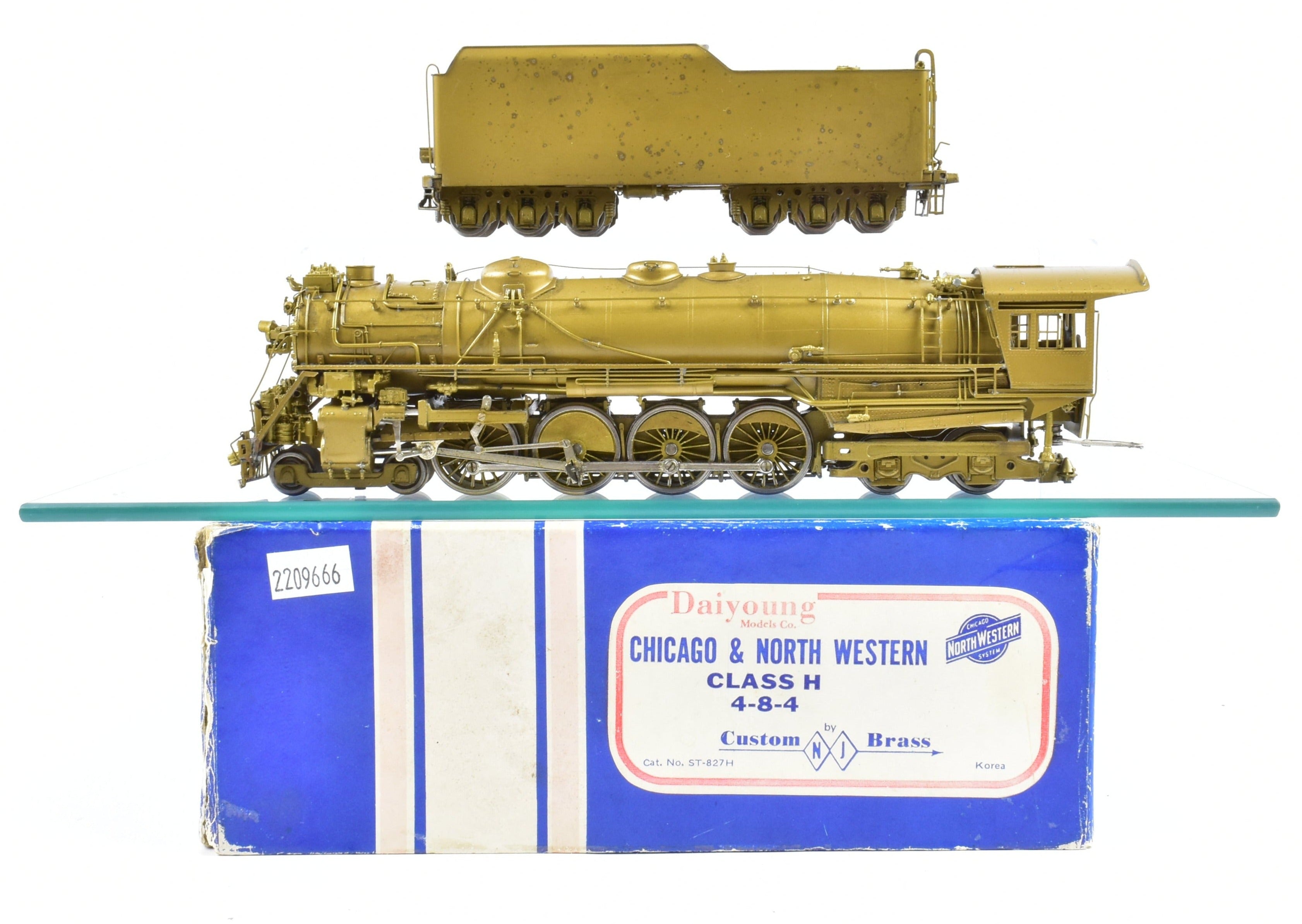 HO Scale Brass Model Train - Chicago & North Western Class H-1 4-8-4, Customized by NJ Custom Brass