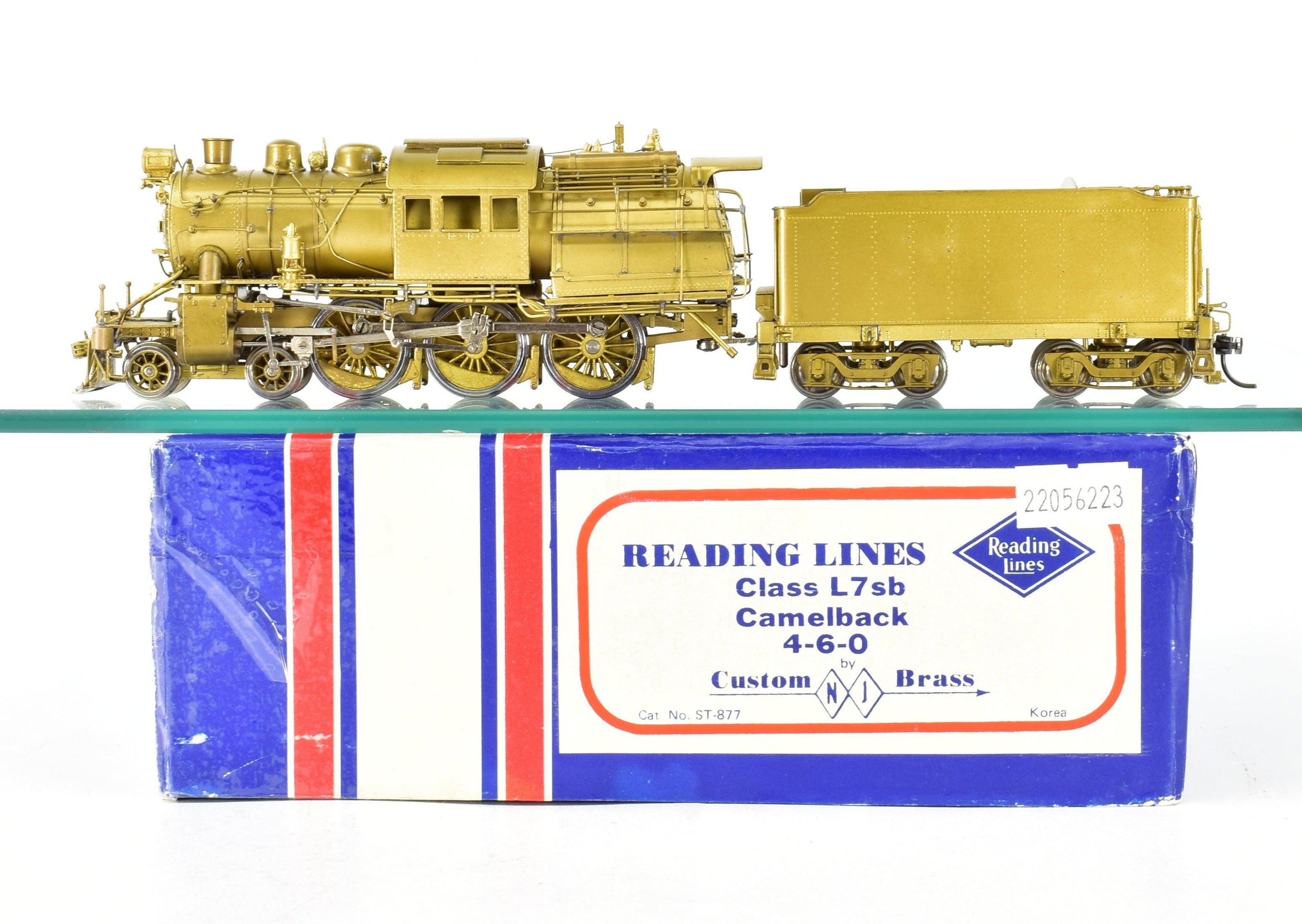 HO Scale Custom Brass Reading L7sb 4-6-0 Ten Wheeler Camelback Model