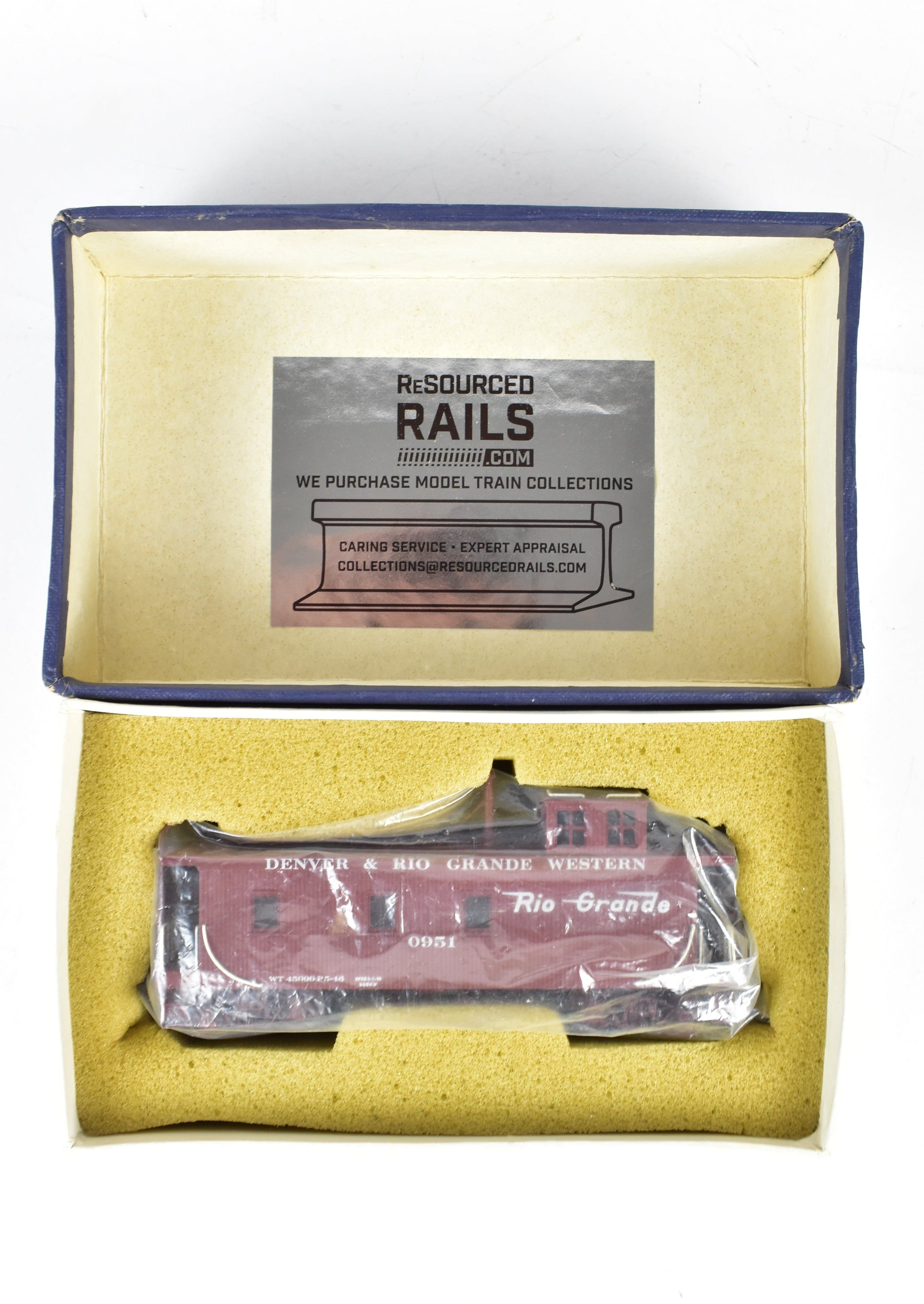 HO Scale Brass Pacific Fast Mail D&RGW Wood Caboose No. 0951 CP