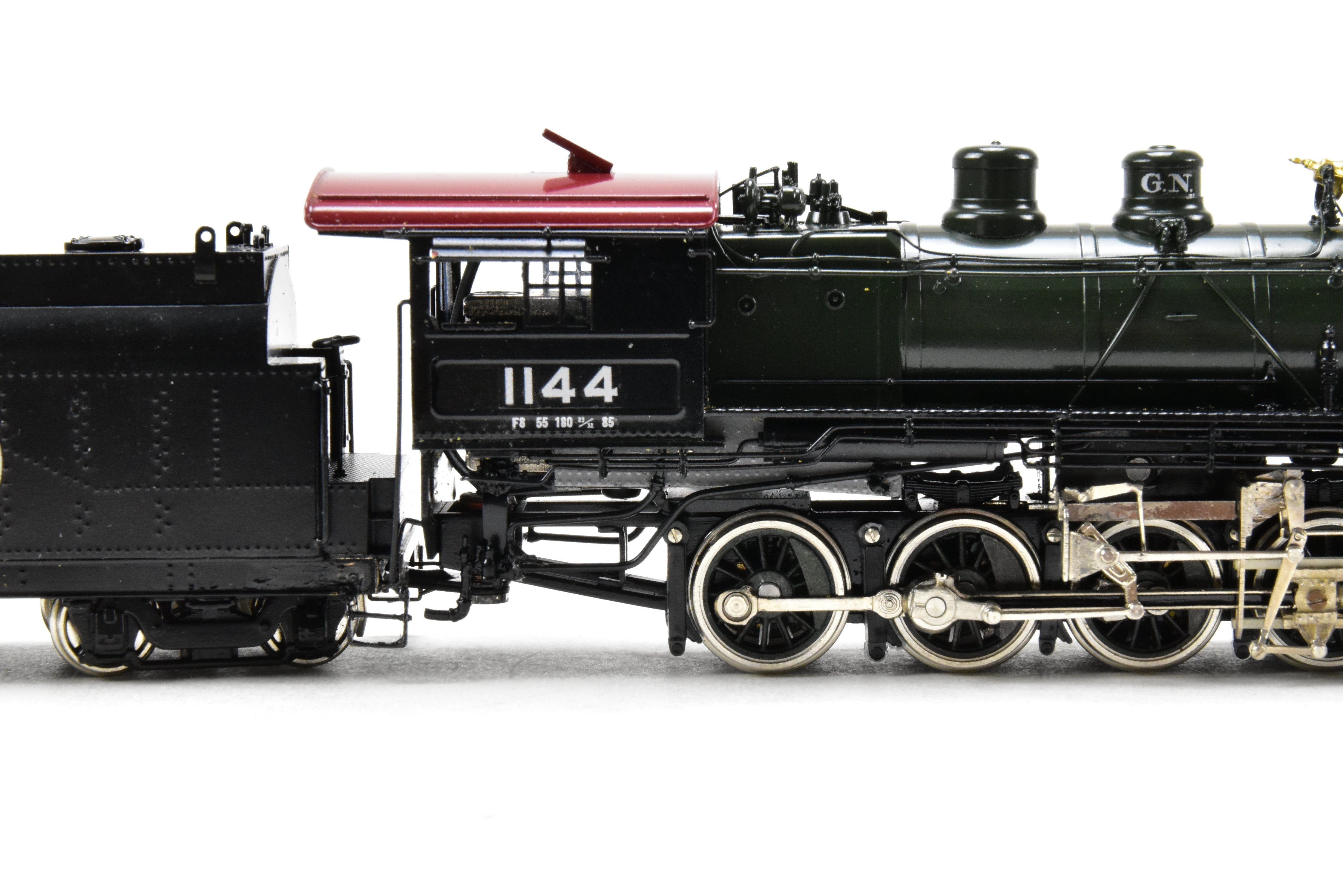 HO Scale Brass PFM - Tenshodo Great Northern 2-8-0 Class F-8 Glacier Park Crown Model Locomotive from 1977 Production Run