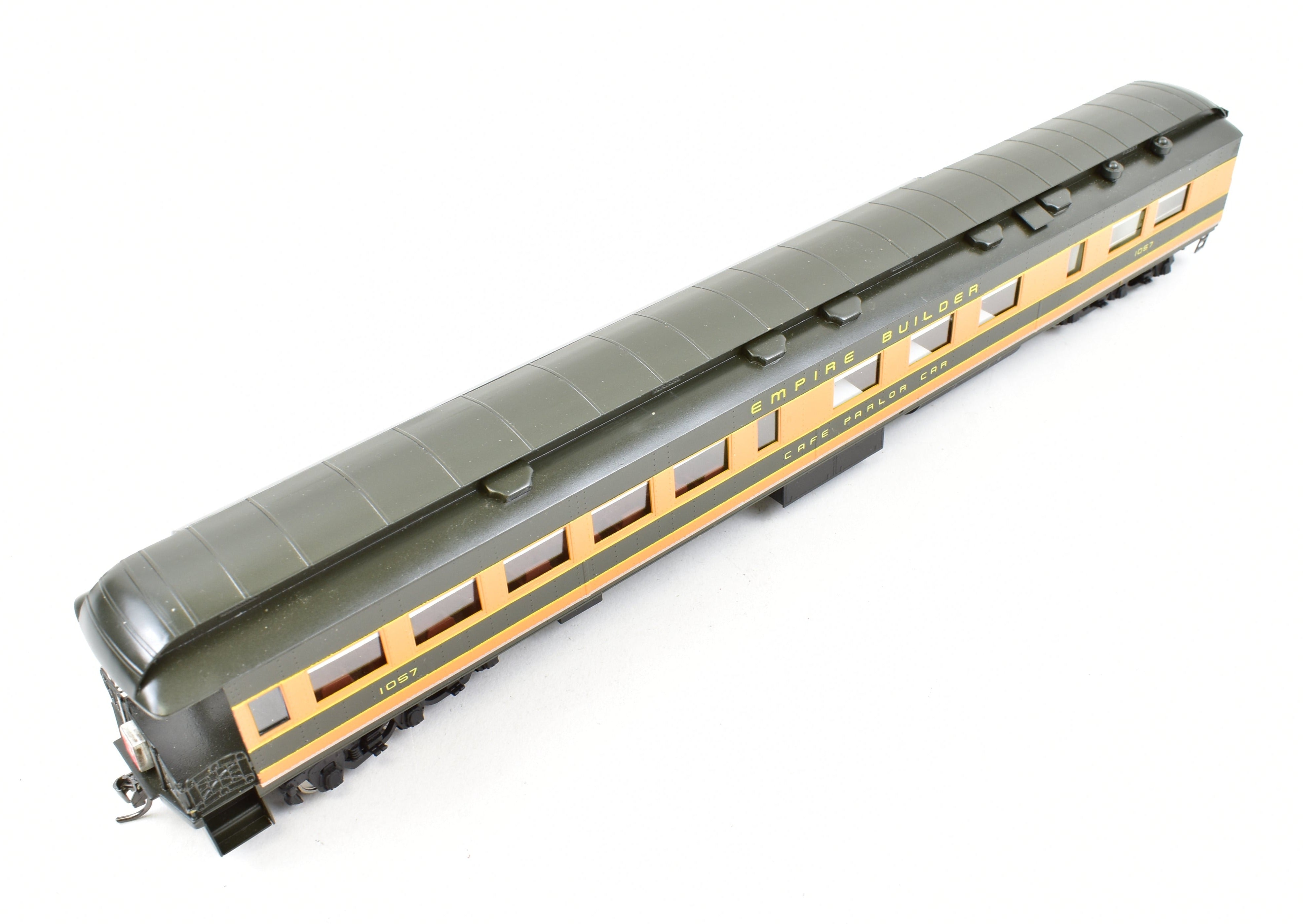 HO Scale Custom - Painted Brass Lambert Great Northern Cafe Lounge Observation Model with Interior Details