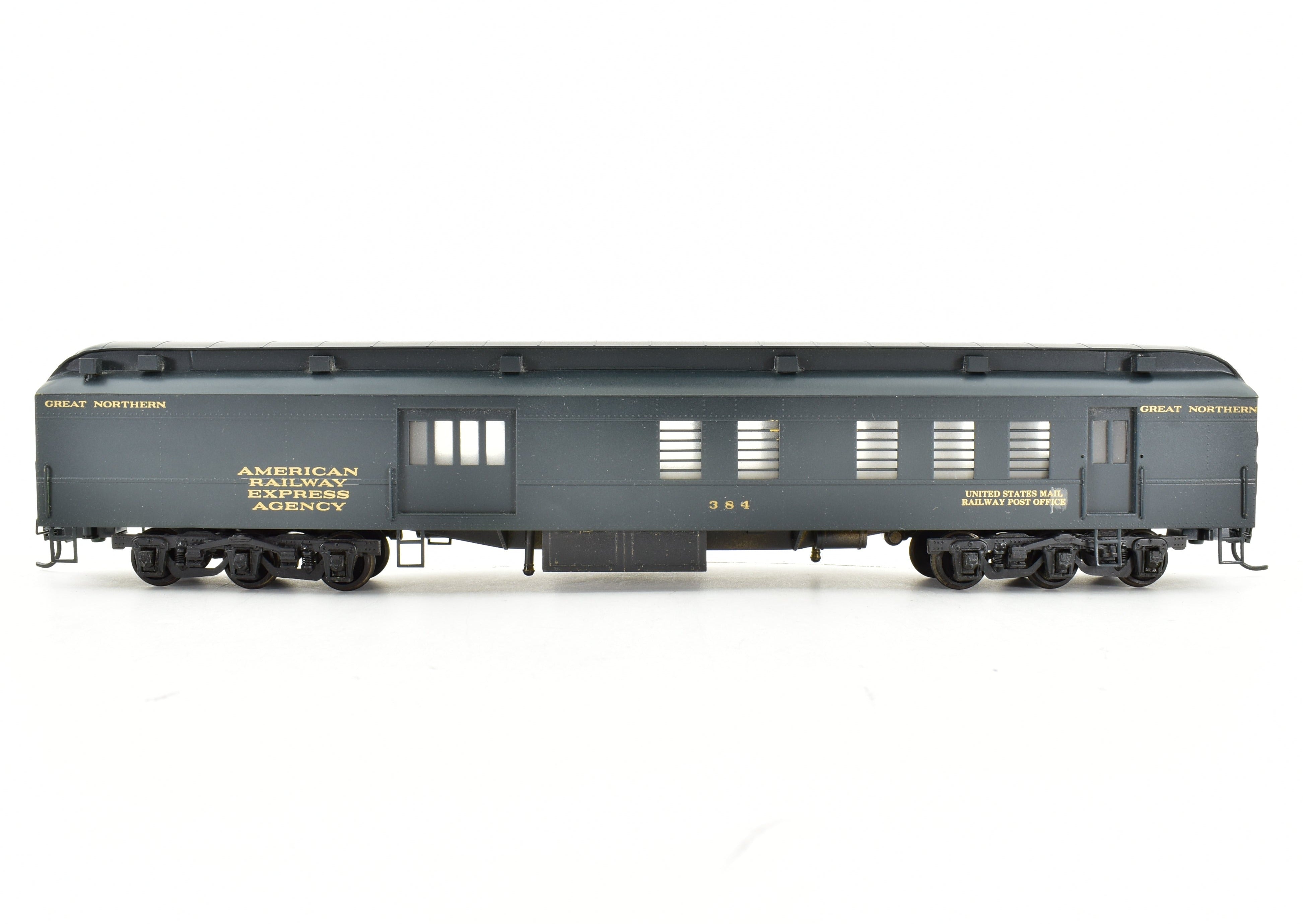 HO Scale Brass Lambert Great Northern Heavyweight Combine Baggage RPO Model with Custom Painting