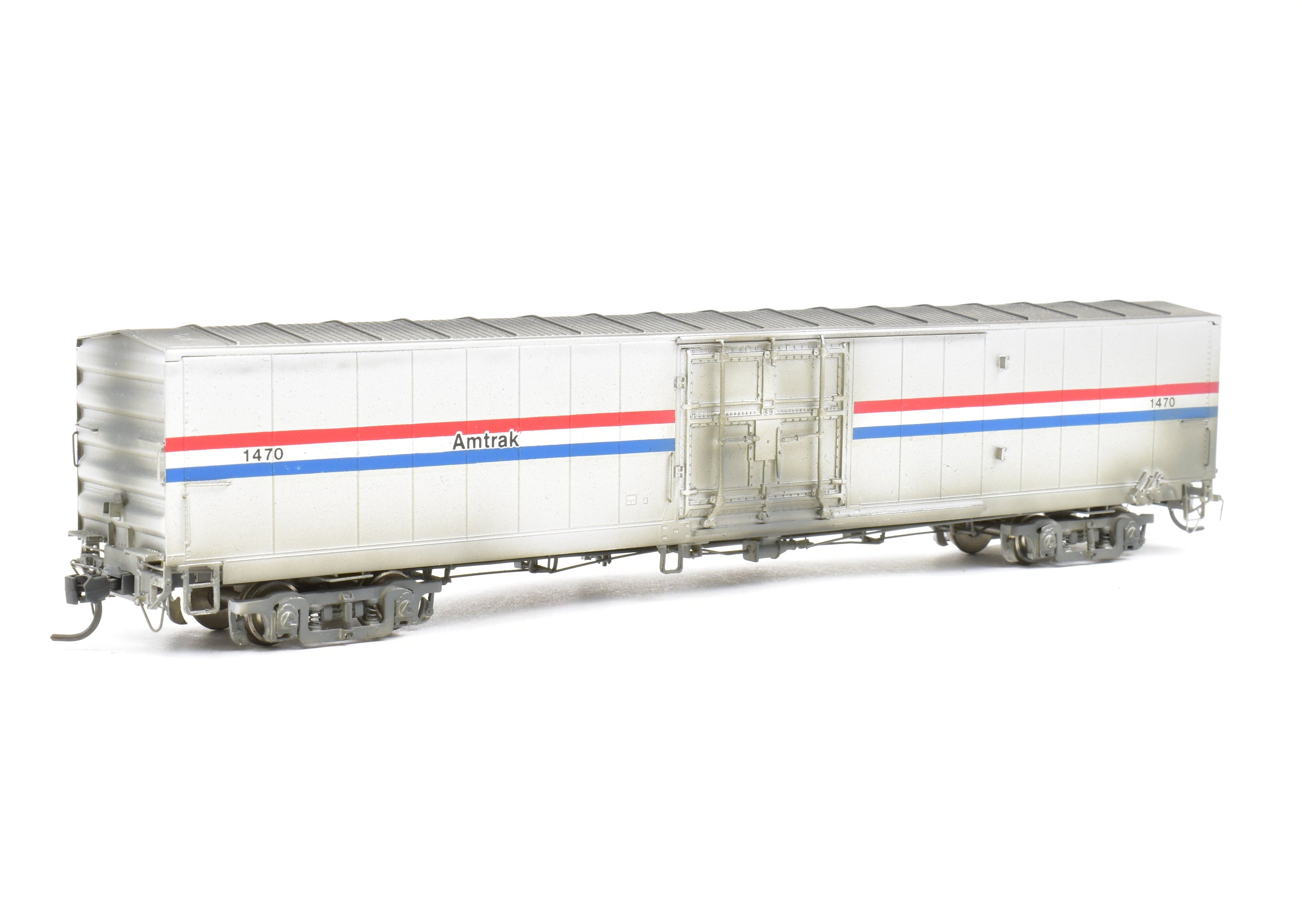 Custom Painted & Weathered HO Brass Metro Models Amtrak #1470 Merchandise Handling Car