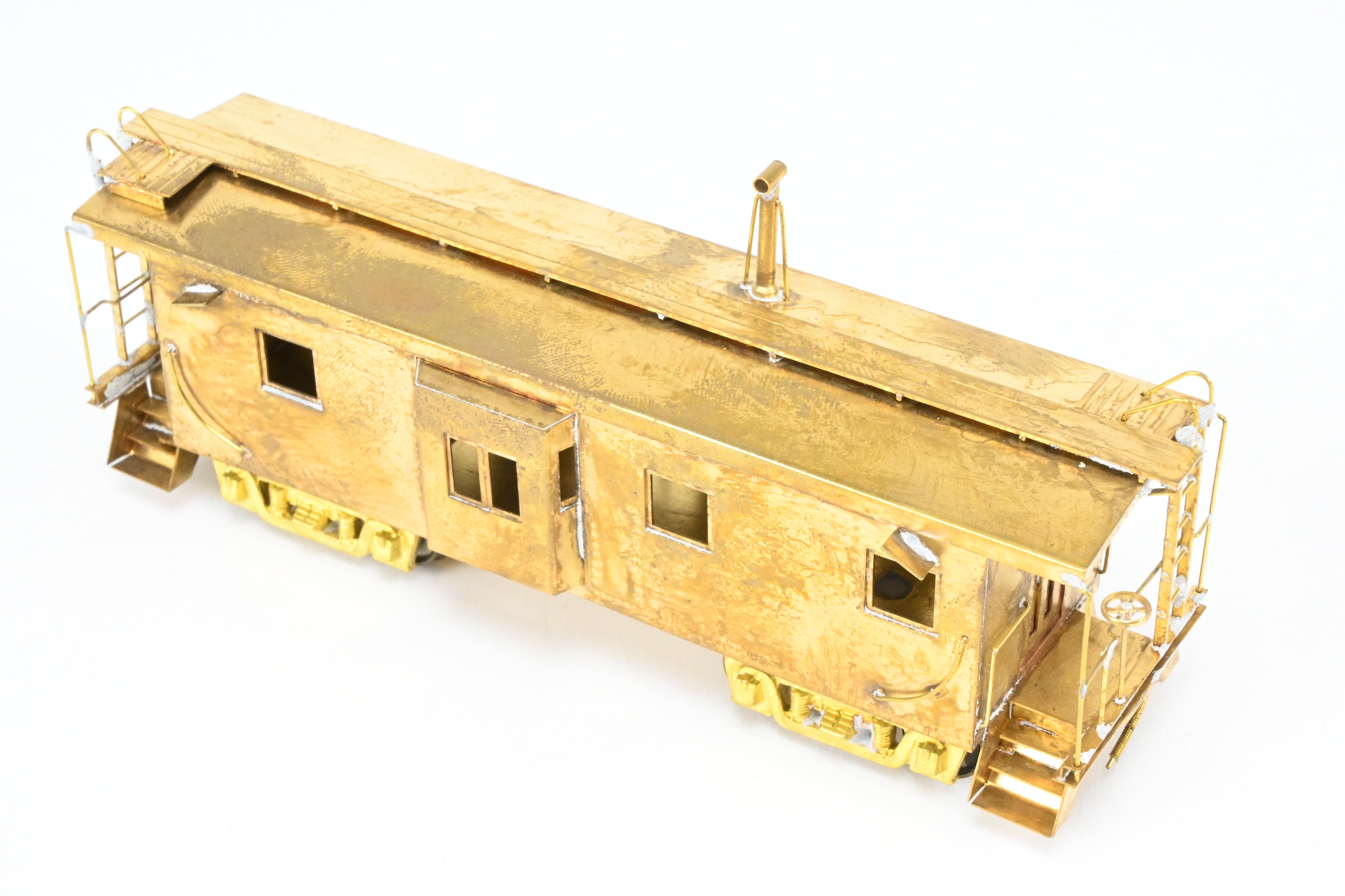 HO Scale Brass Nickel Plate Products (NPP) Milwaukee Road Smooth Side Bay Window Caboose Model