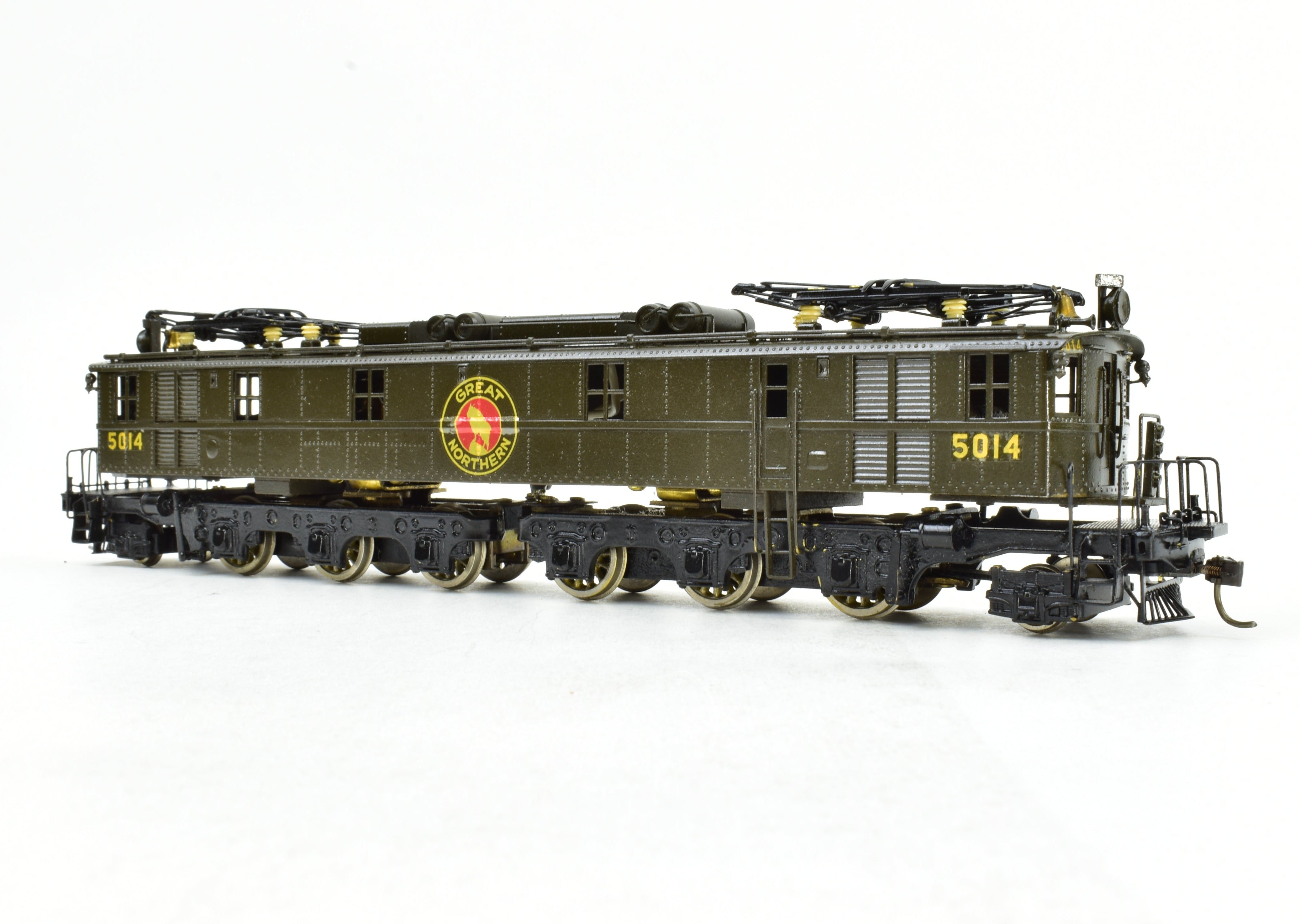 HO Scale Brass Max Gray Great Northern Y - 1 Electric Locomotive with Custom Green Paint, Model CP No. 5014