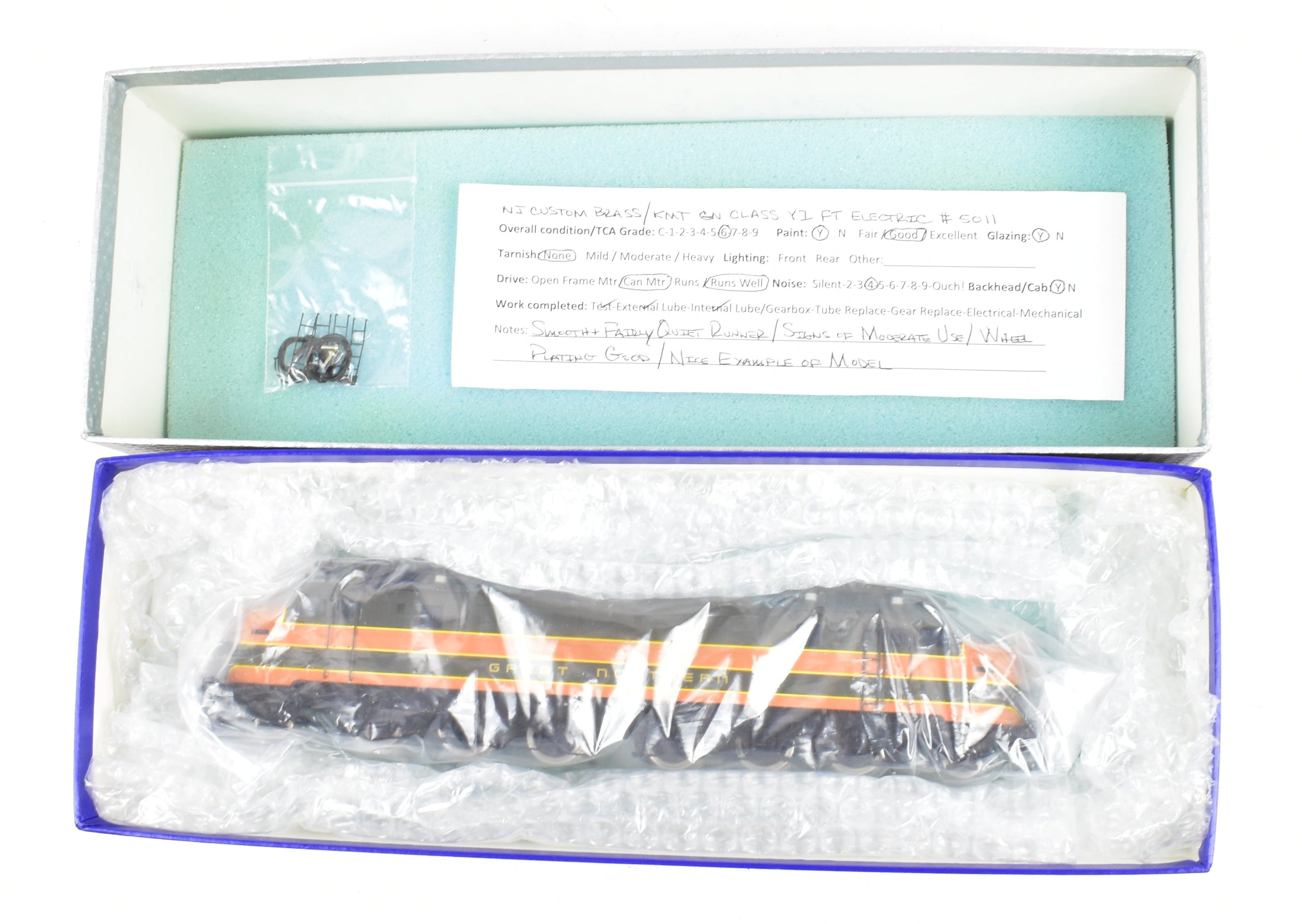 HO Scale Custom Brass Great Northern Class Y - 1 FT Electric Locomotive, Factory - Painted and Professionally Crafted by Kumata in Japan