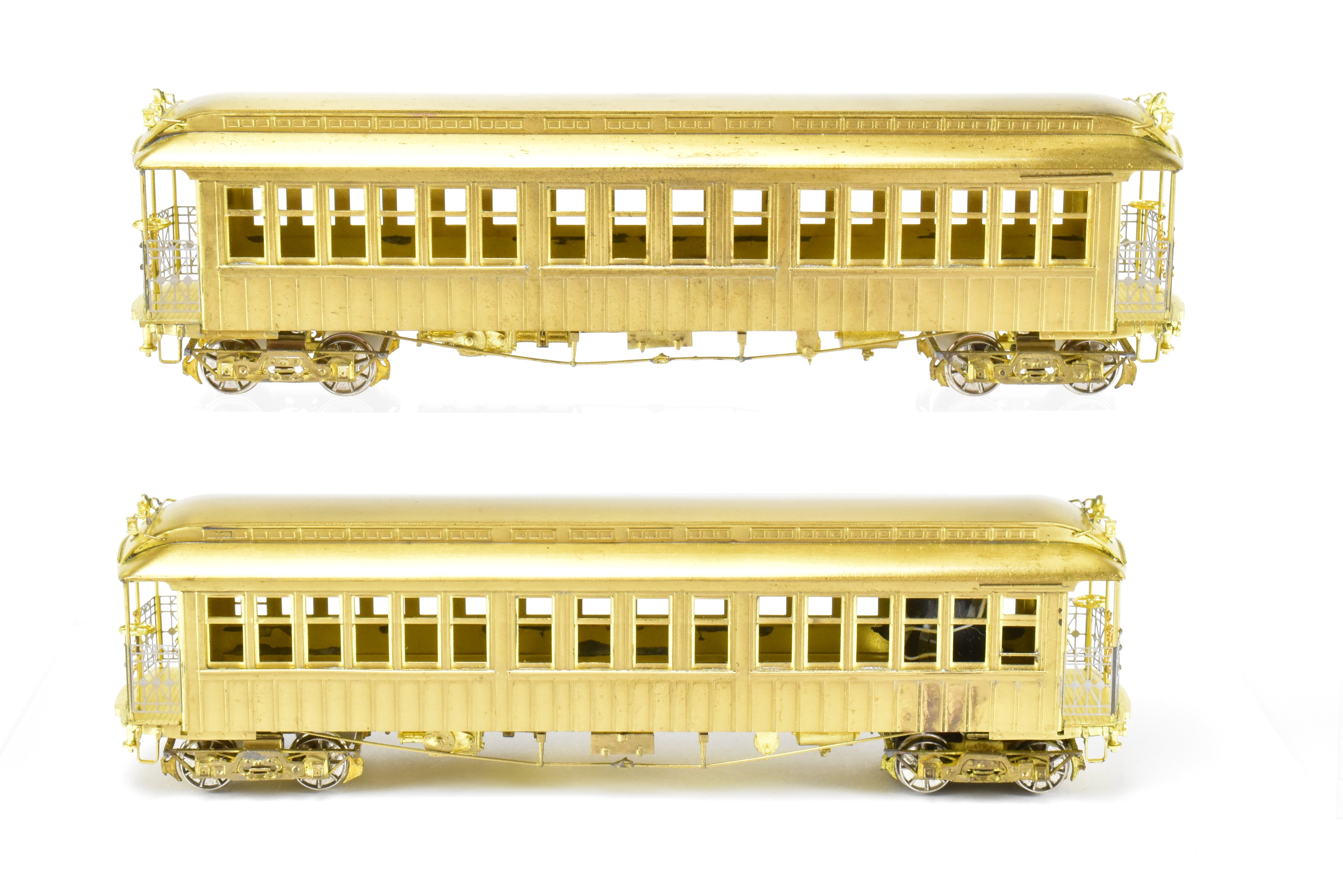HO Scale Brass Model Train Set by MTS Imports - Manhattan Elevated Railway and Chicago & South Side Rapid Transit Elevated 2 Car Set