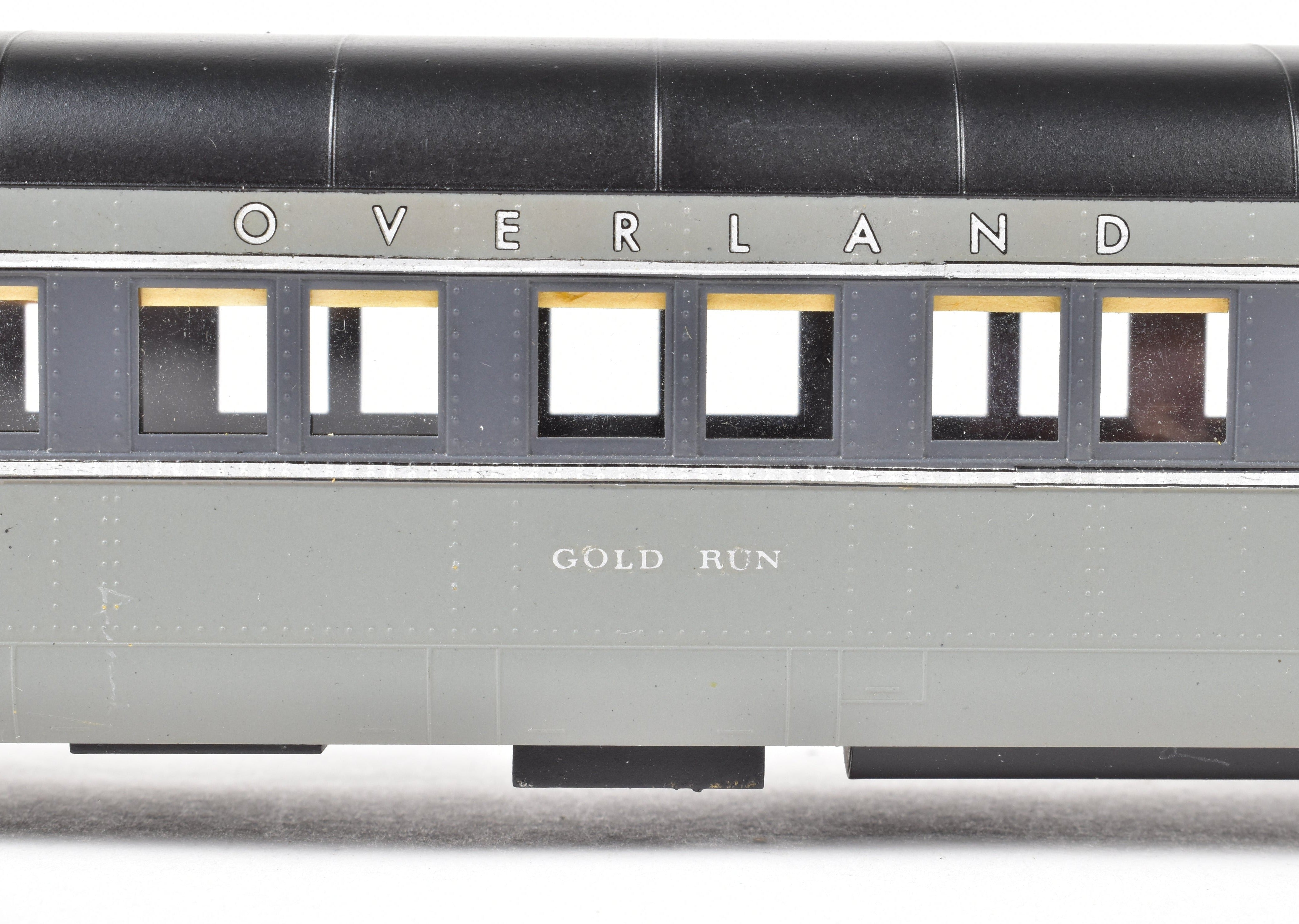 HO Scale Brass Model Train Set - Oriental Limited SP/UP/C&NW UP Union Pacific The Forty Niner 8-Car Set in Two-Tone Gray with Overland Lettering