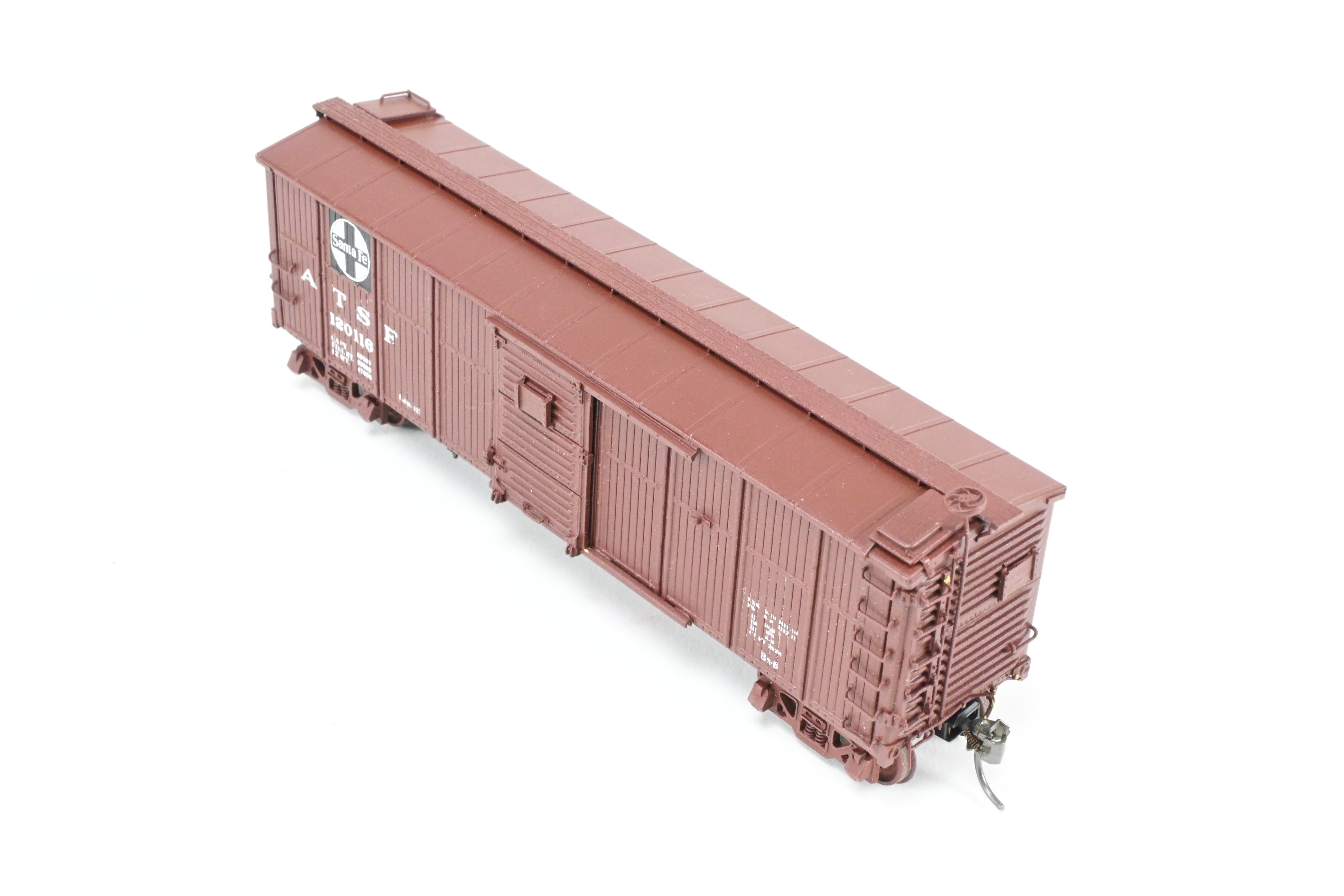 HO Scale Brass Model of Pecos River Brass ATSF - Santa Fe Bx - 6 Boxcar with CP Number 120116